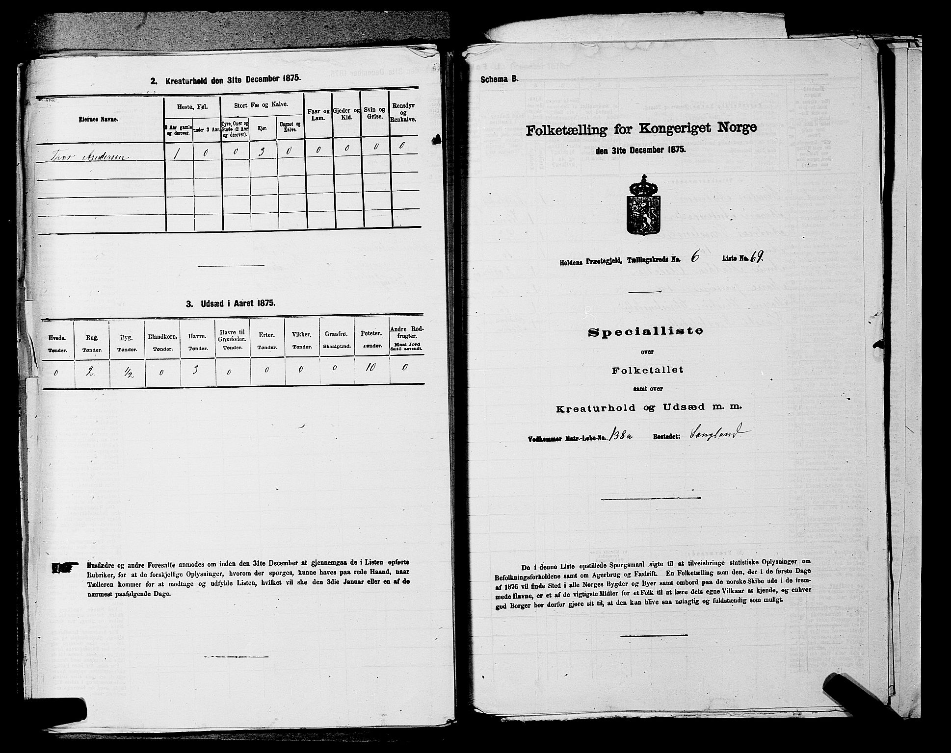 SAKO, 1875 census for 0819P Holla, 1875, p. 843