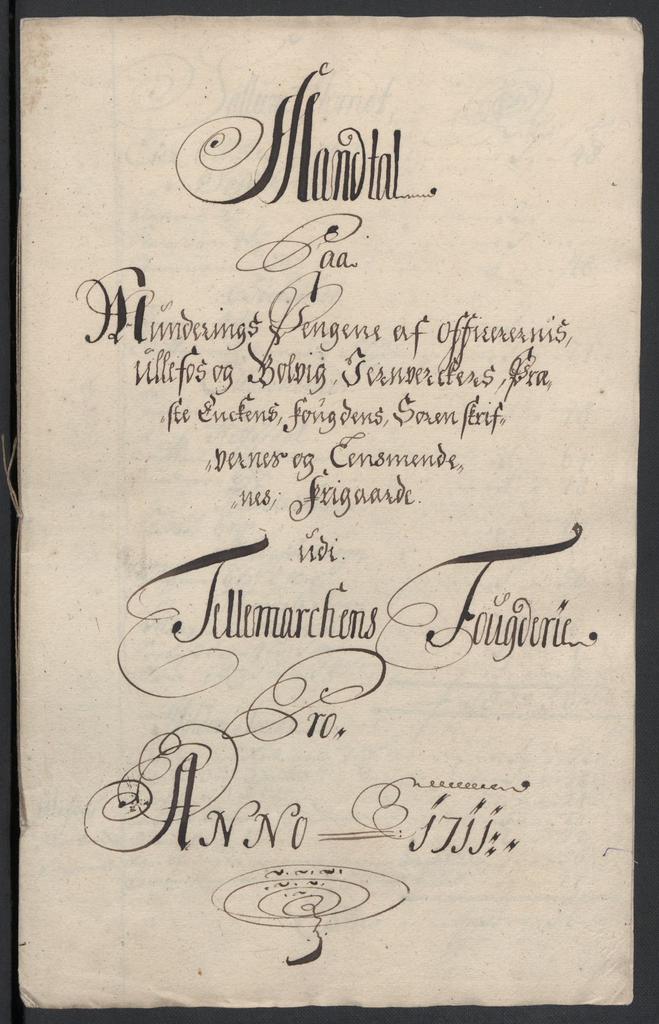 Rentekammeret inntil 1814, Reviderte regnskaper, Fogderegnskap, RA/EA-4092/R36/L2120: Fogderegnskap Øvre og Nedre Telemark og Bamble, 1711, p. 272