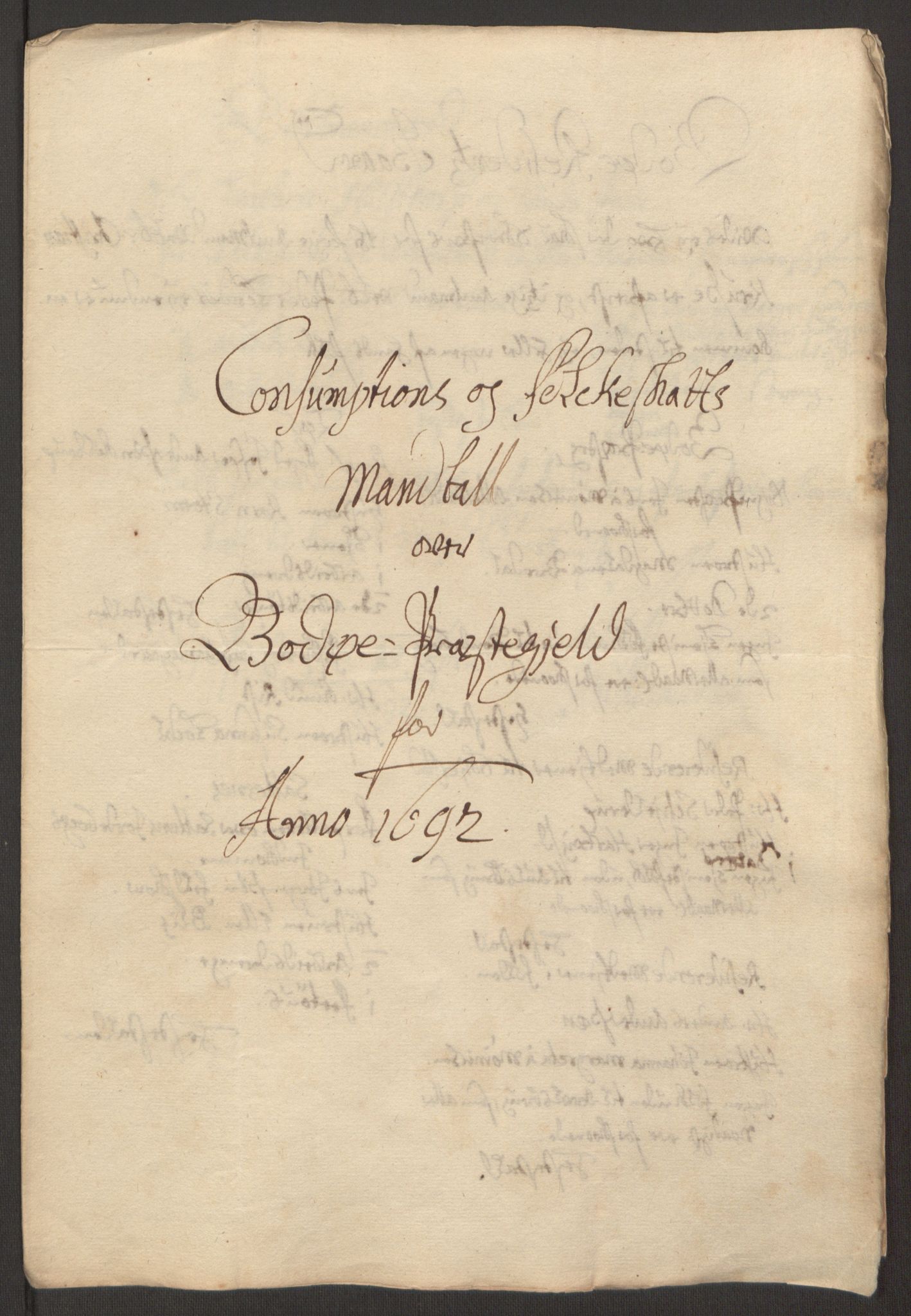 Rentekammeret inntil 1814, Reviderte regnskaper, Fogderegnskap, AV/RA-EA-4092/R66/L4577: Fogderegnskap Salten, 1691-1693, p. 195