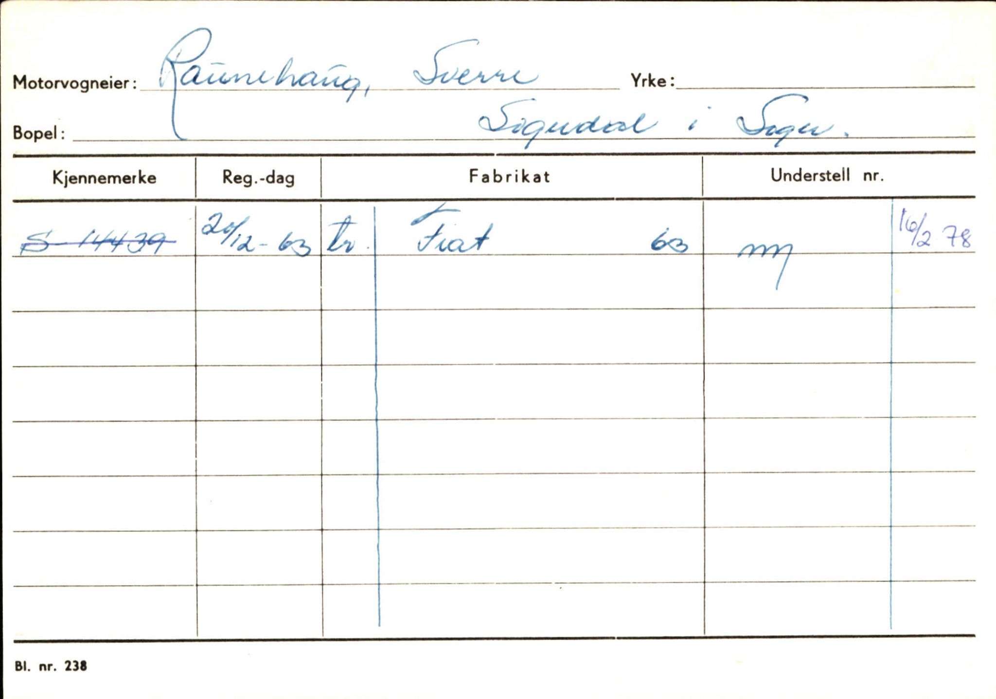 Statens vegvesen, Sogn og Fjordane vegkontor, SAB/A-5301/4/F/L0124: Eigarregister Sogndal A-U, 1945-1975, p. 1995