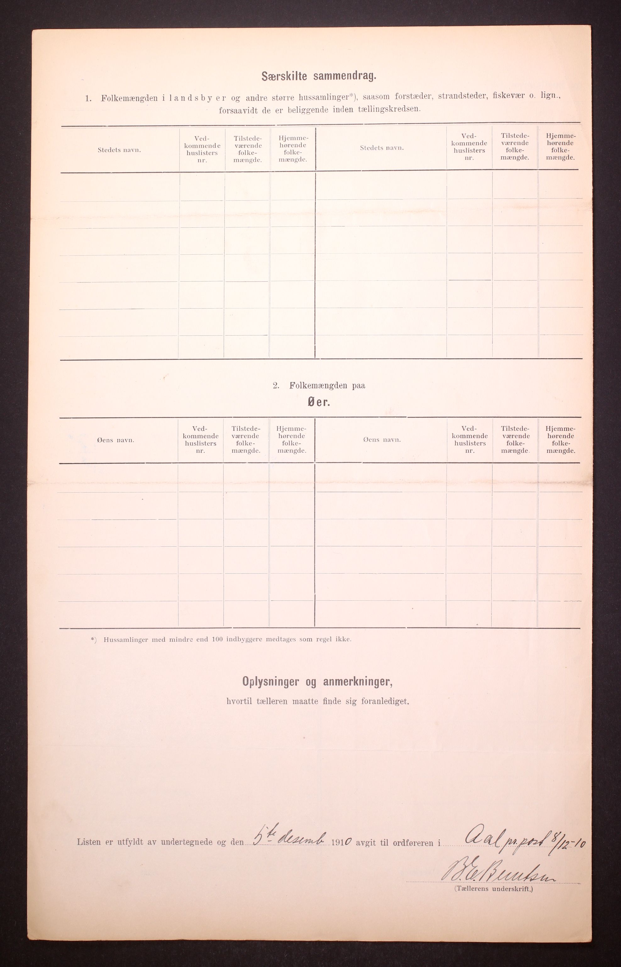 RA, 1910 census for Ål, 1910, p. 6