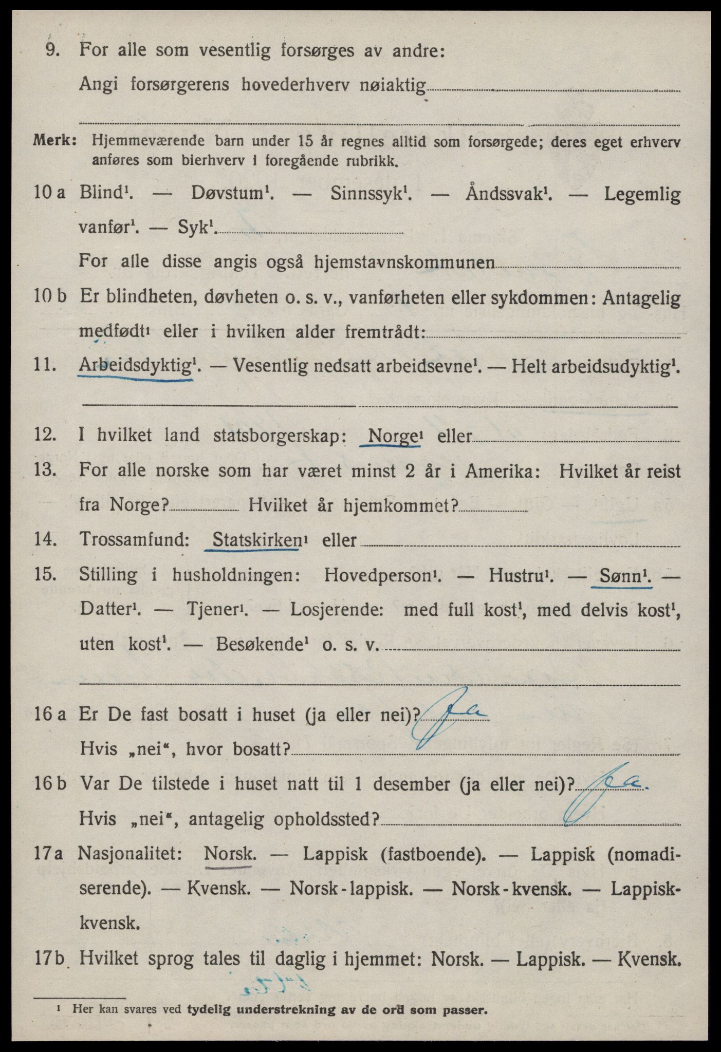 SAT, 1920 census for Byneset, 1920, p. 1629