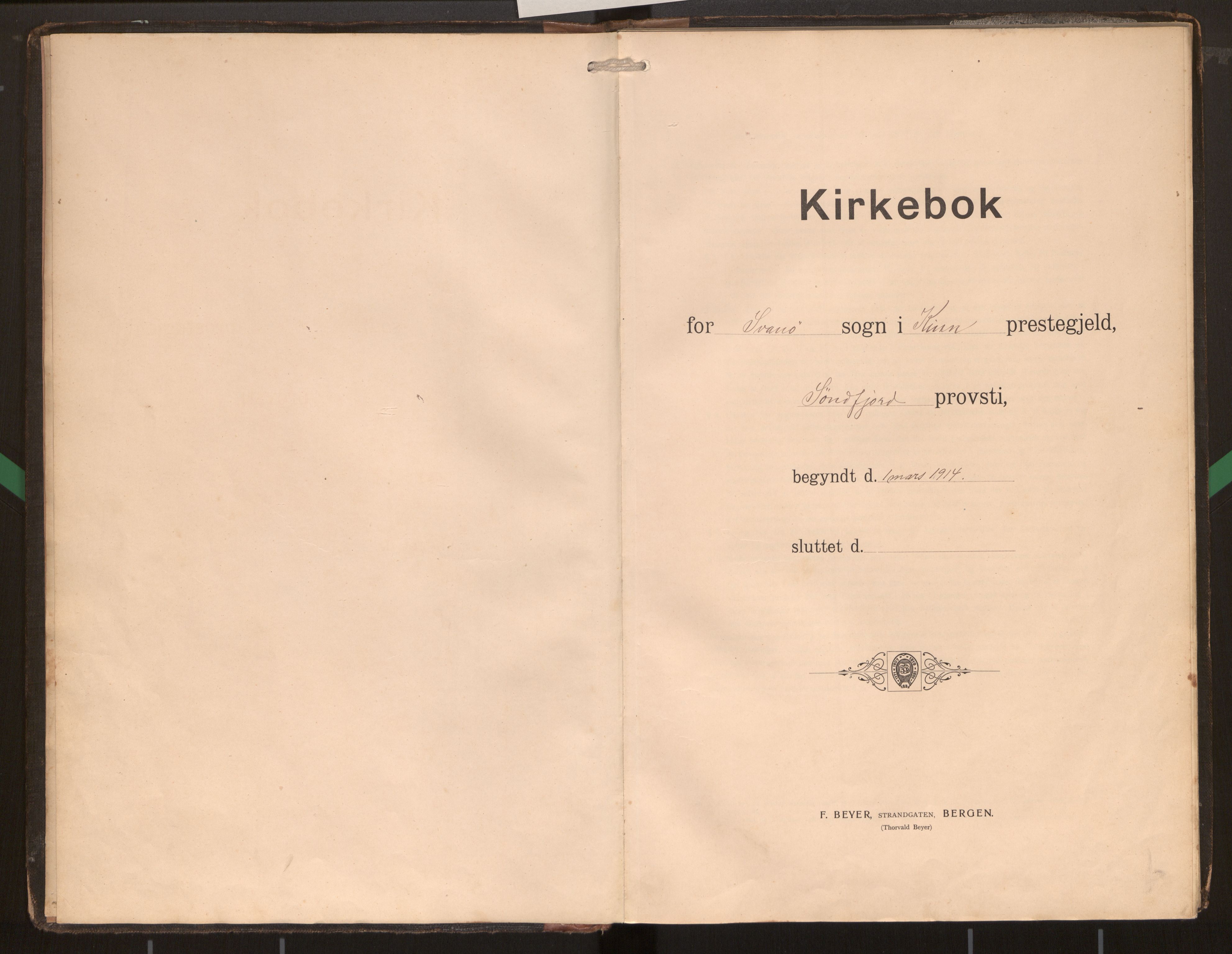 Kinn sokneprestembete, SAB/A-80801/H/Hab/Habc/L0004: Parish register (copy) no. C 4, 1914-1943