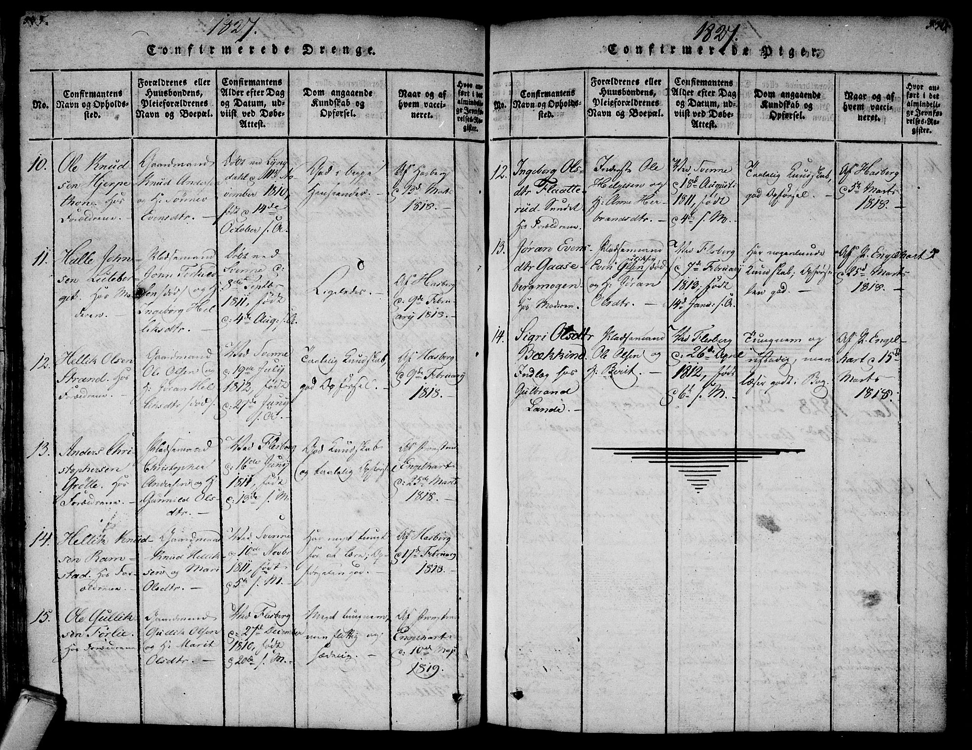 Flesberg kirkebøker, AV/SAKO-A-18/F/Fa/L0005: Parish register (official) no. I 5, 1816-1834, p. 535-536