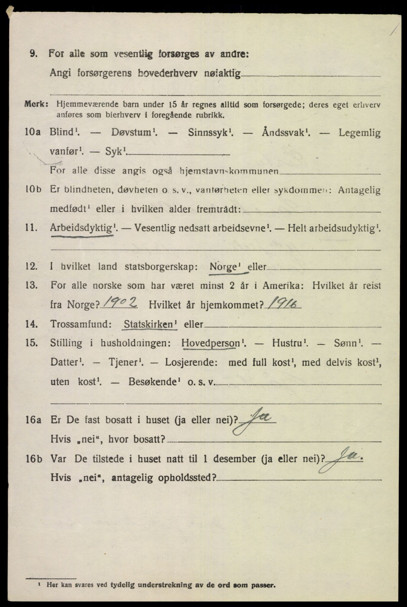 SAK, 1920 census for Lista, 1920, p. 10158