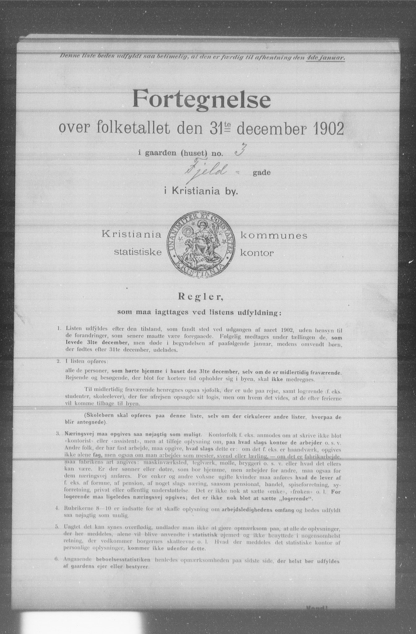 OBA, Municipal Census 1902 for Kristiania, 1902, p. 4718