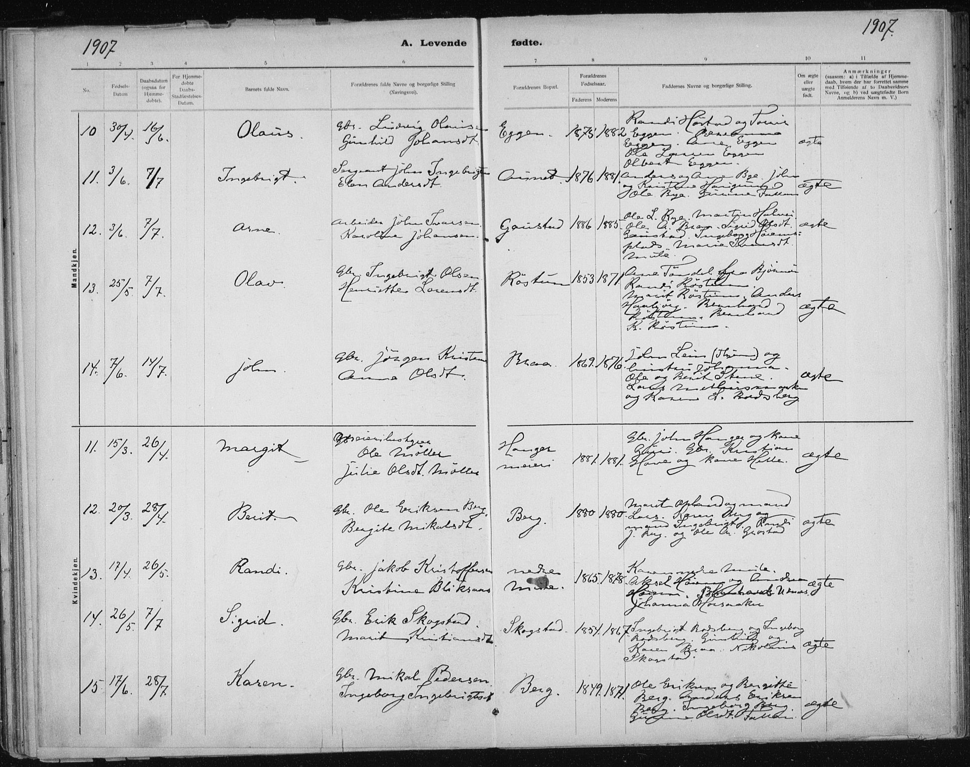 Ministerialprotokoller, klokkerbøker og fødselsregistre - Sør-Trøndelag, AV/SAT-A-1456/612/L0380: Parish register (official) no. 612A12, 1898-1907