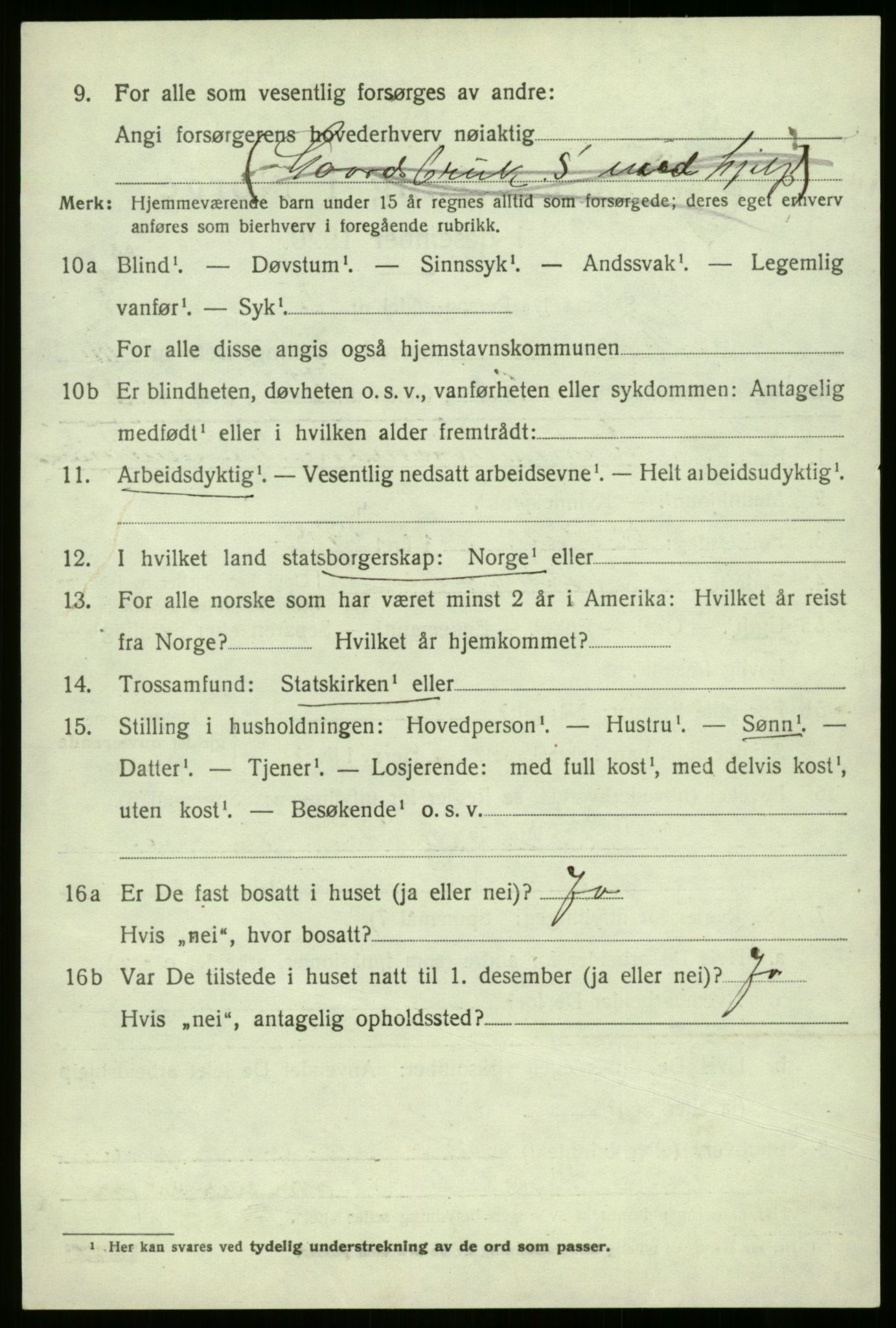 SAB, 1920 census for Askvoll, 1920, p. 4577