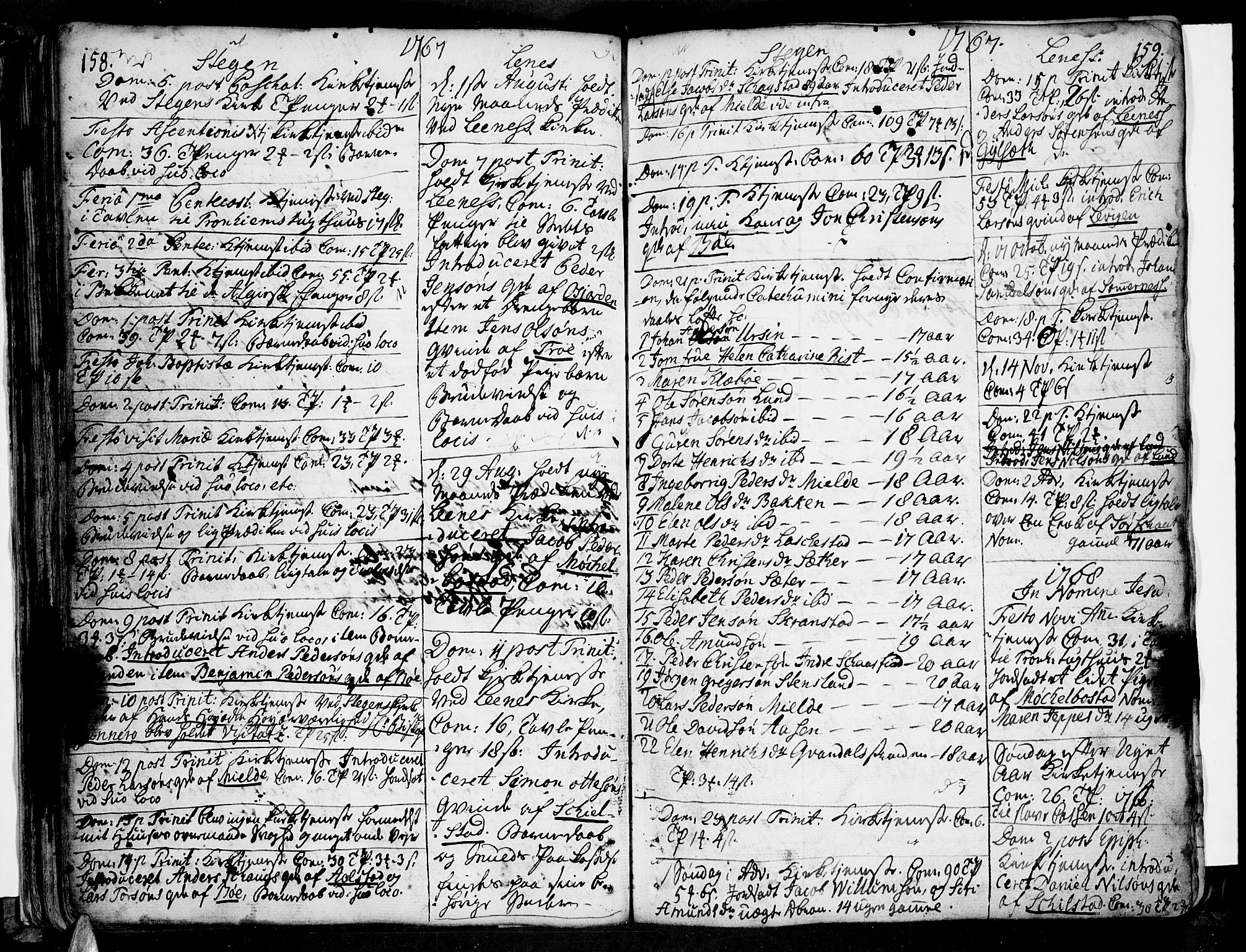 Ministerialprotokoller, klokkerbøker og fødselsregistre - Nordland, SAT/A-1459/855/L0795: Parish register (official) no. 855A03, 1748-1776, p. 158-159