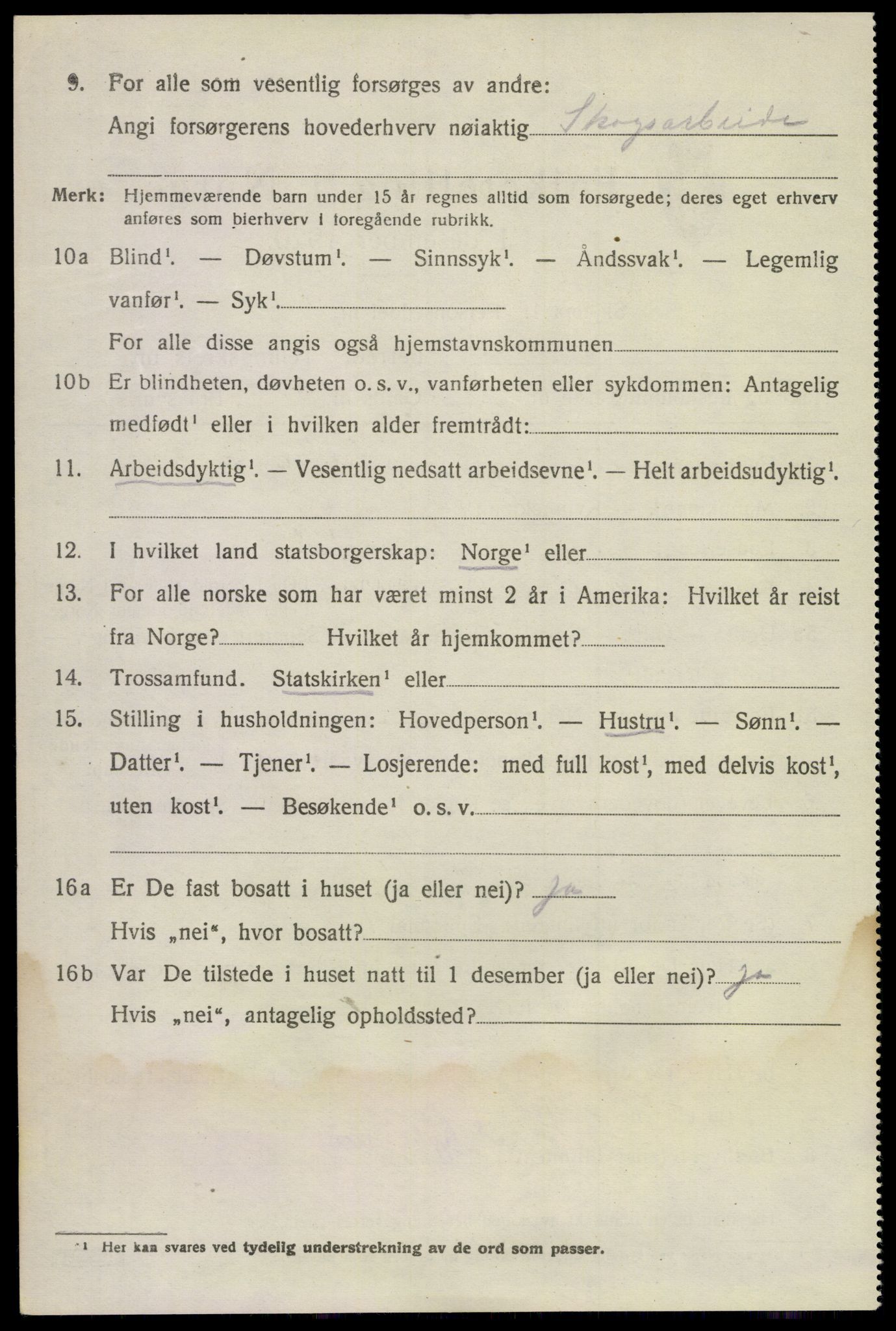 SAKO, 1920 census for Gransherad, 1920, p. 3133