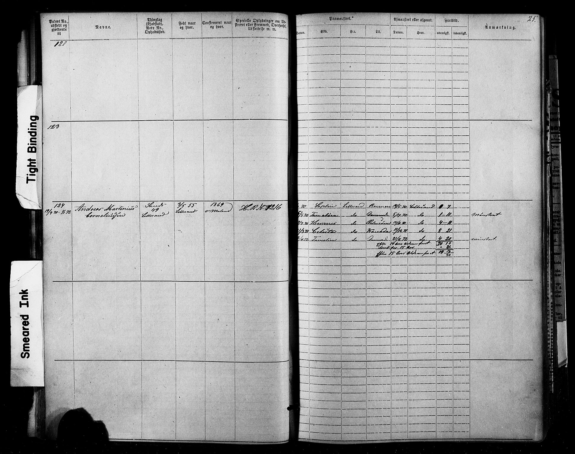 Lillesand mønstringskrets, AV/SAK-2031-0014/F/Fa/L0002: Annotasjonsrulle nr 1-1910 med register, W-8, 1868-1891, p. 42