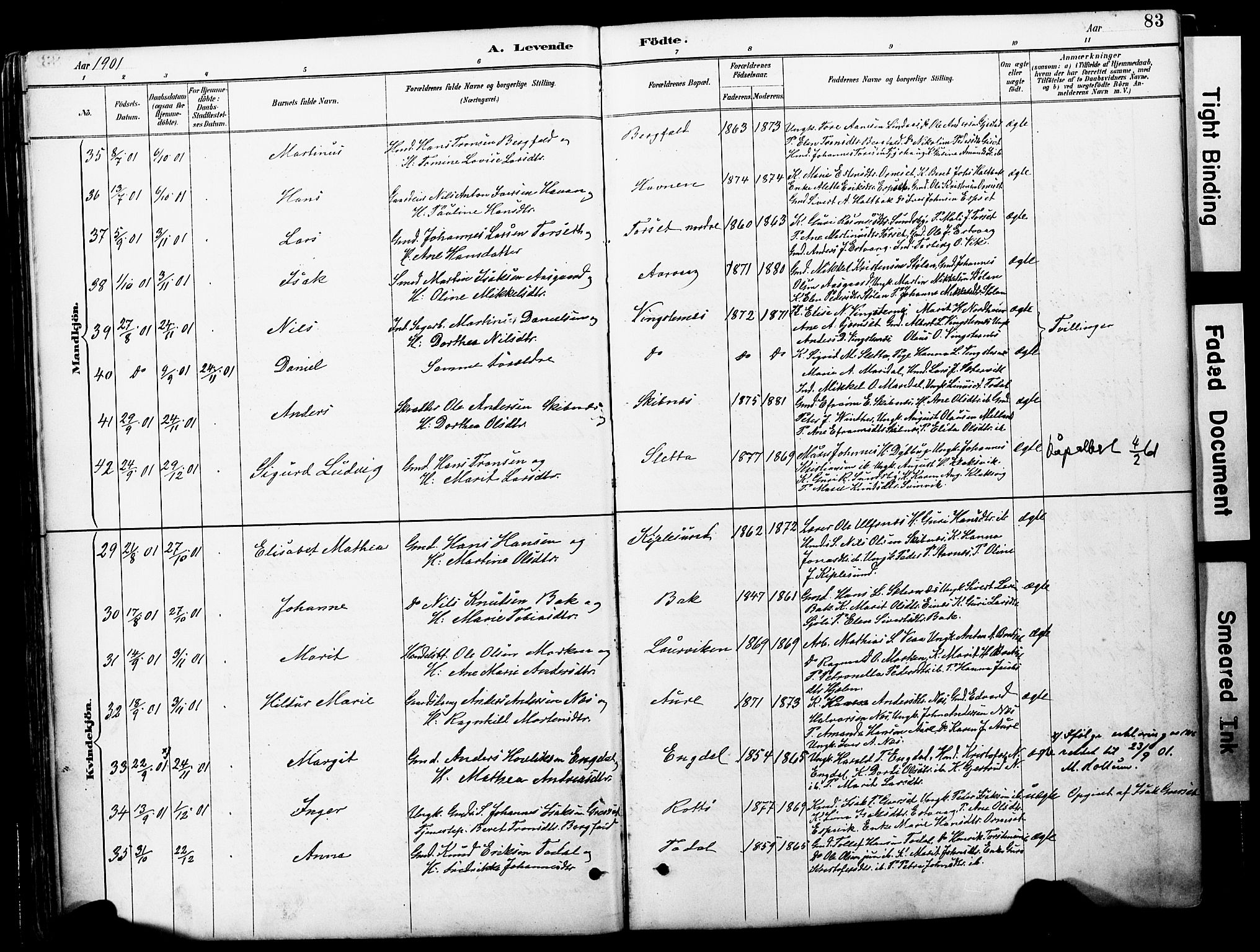 Ministerialprotokoller, klokkerbøker og fødselsregistre - Møre og Romsdal, AV/SAT-A-1454/578/L0907: Parish register (official) no. 578A06, 1887-1904, p. 83