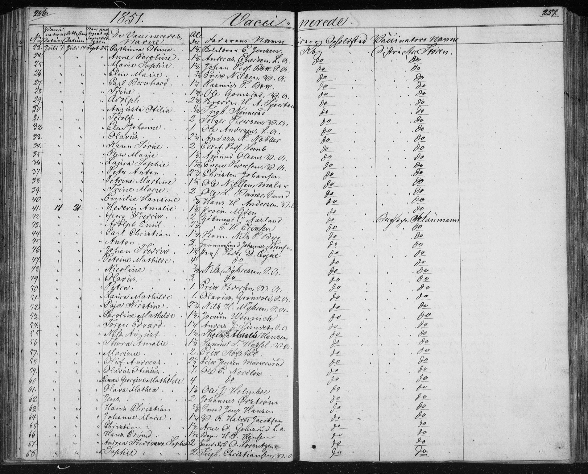 Kongsberg kirkebøker, SAKO/A-22/F/Fa/L0009: Parish register (official) no. I 9, 1839-1858, p. 256-257
