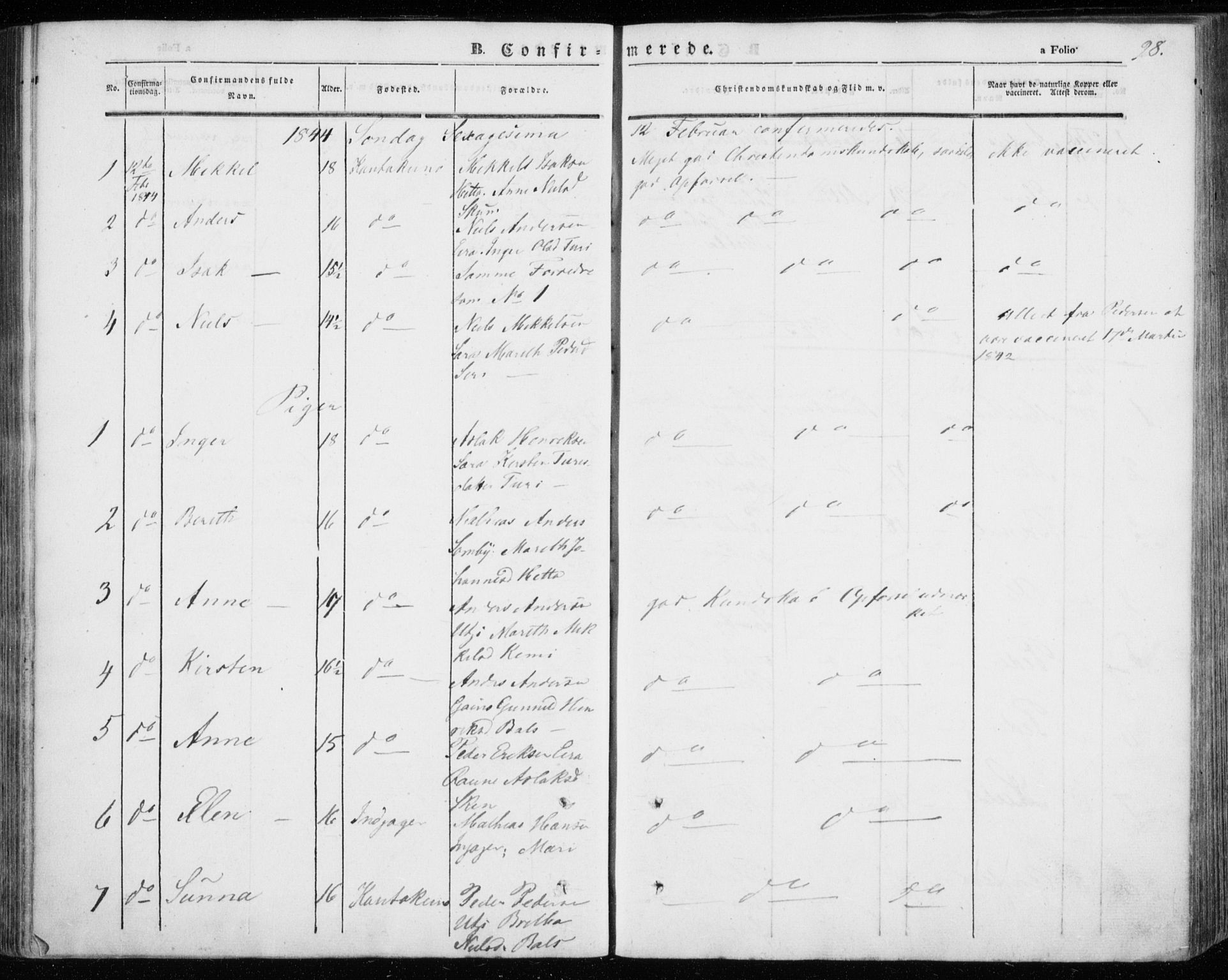 Kautokeino sokneprestembete, SATØ/S-1340/H/Ha/L0002.kirke: Parish register (official) no. 2, 1843-1861, p. 98