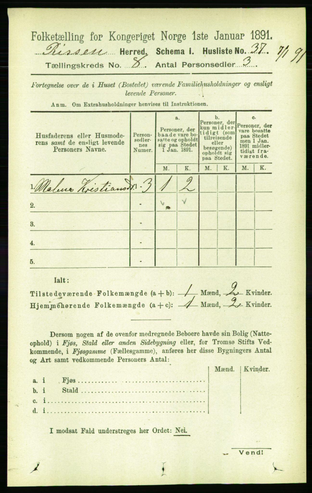 RA, 1891 census for 1624 Rissa, 1891, p. 4598