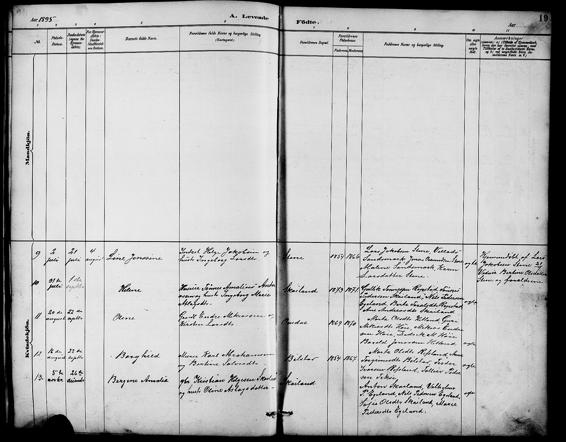 Lund sokneprestkontor, AV/SAST-A-101809/S07/L0007: Parish register (copy) no. B 7, 1890-1925, p. 19