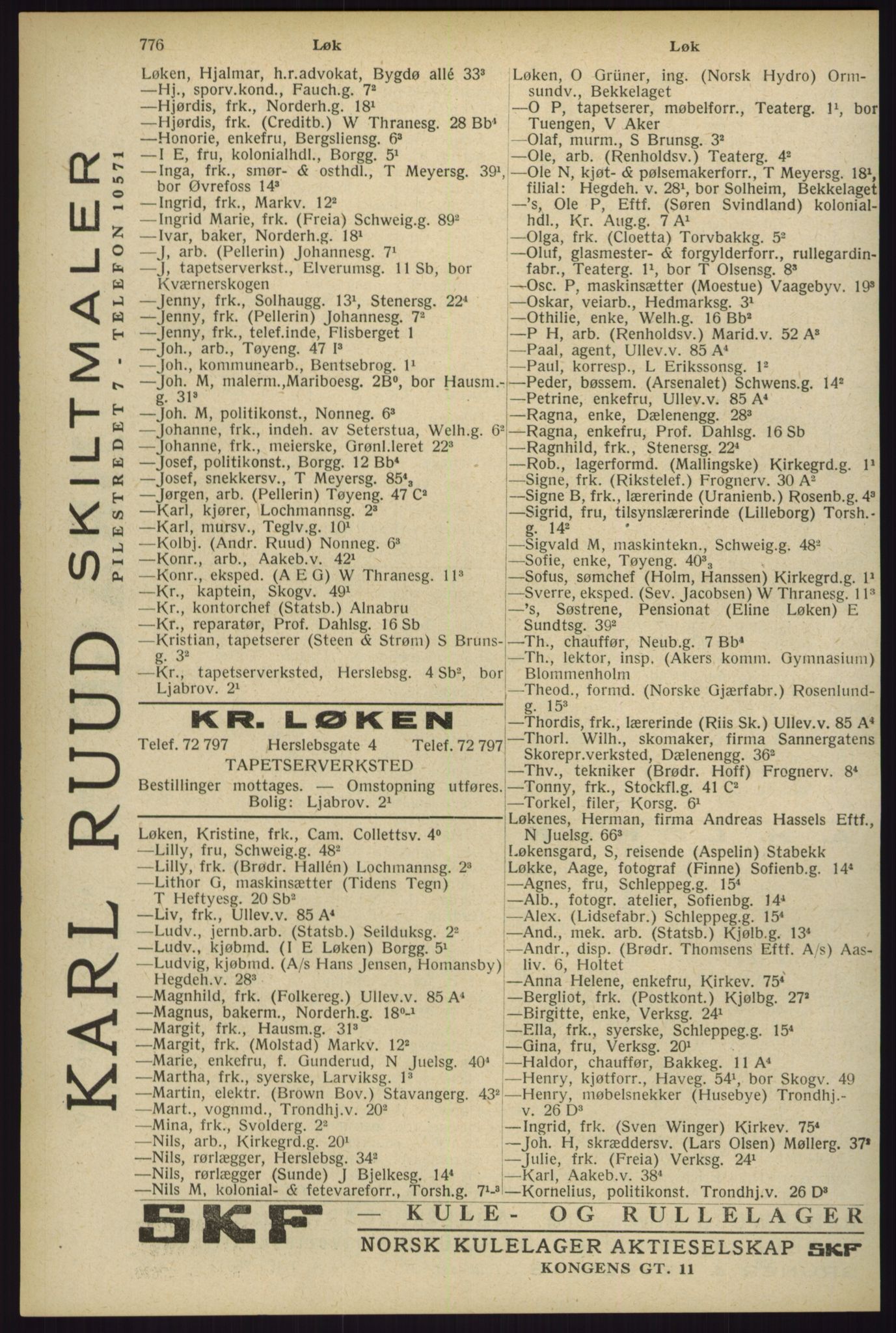 Kristiania/Oslo adressebok, PUBL/-, 1929, p. 776