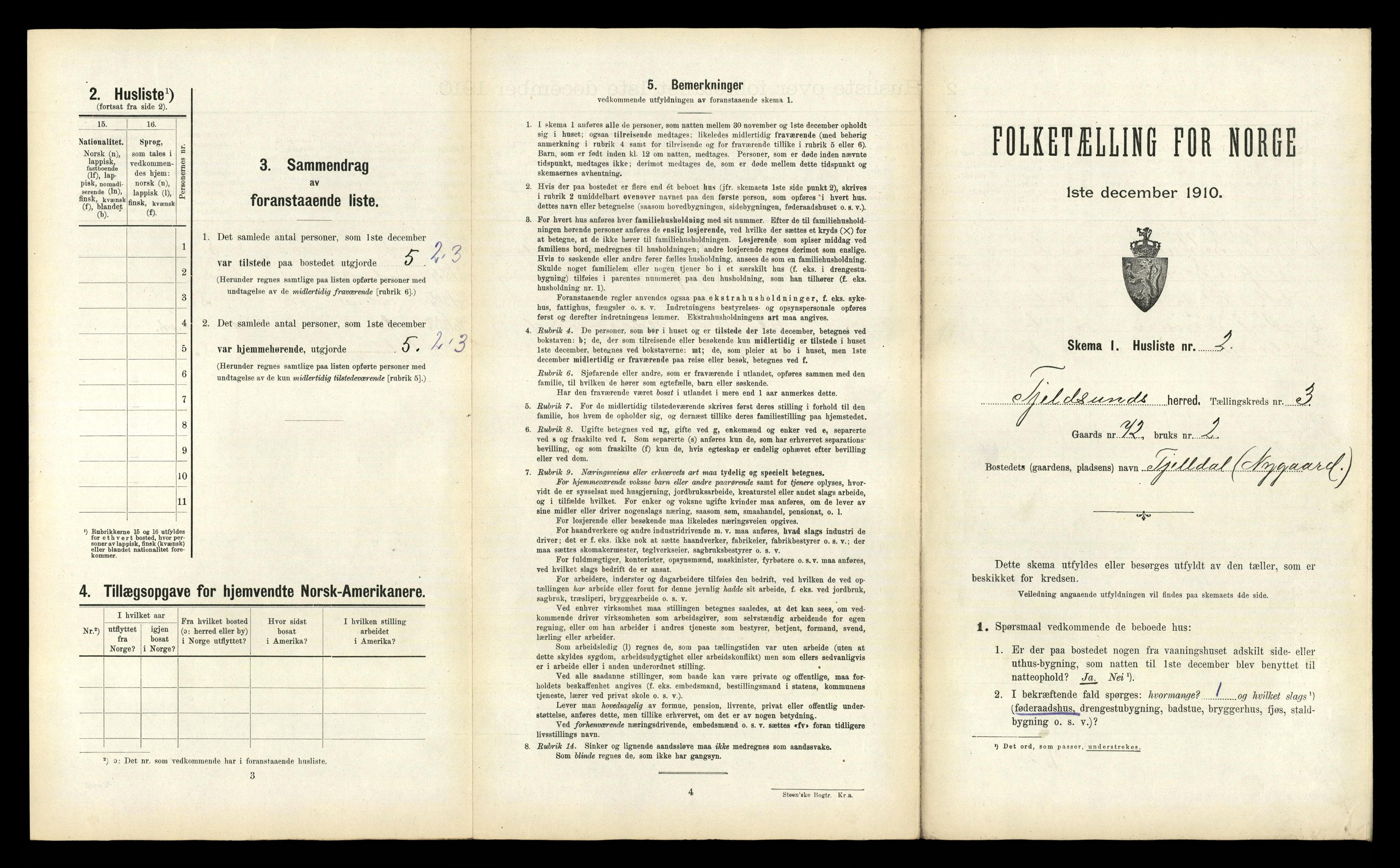 RA, 1910 census for Tjeldsund, 1910, p. 292