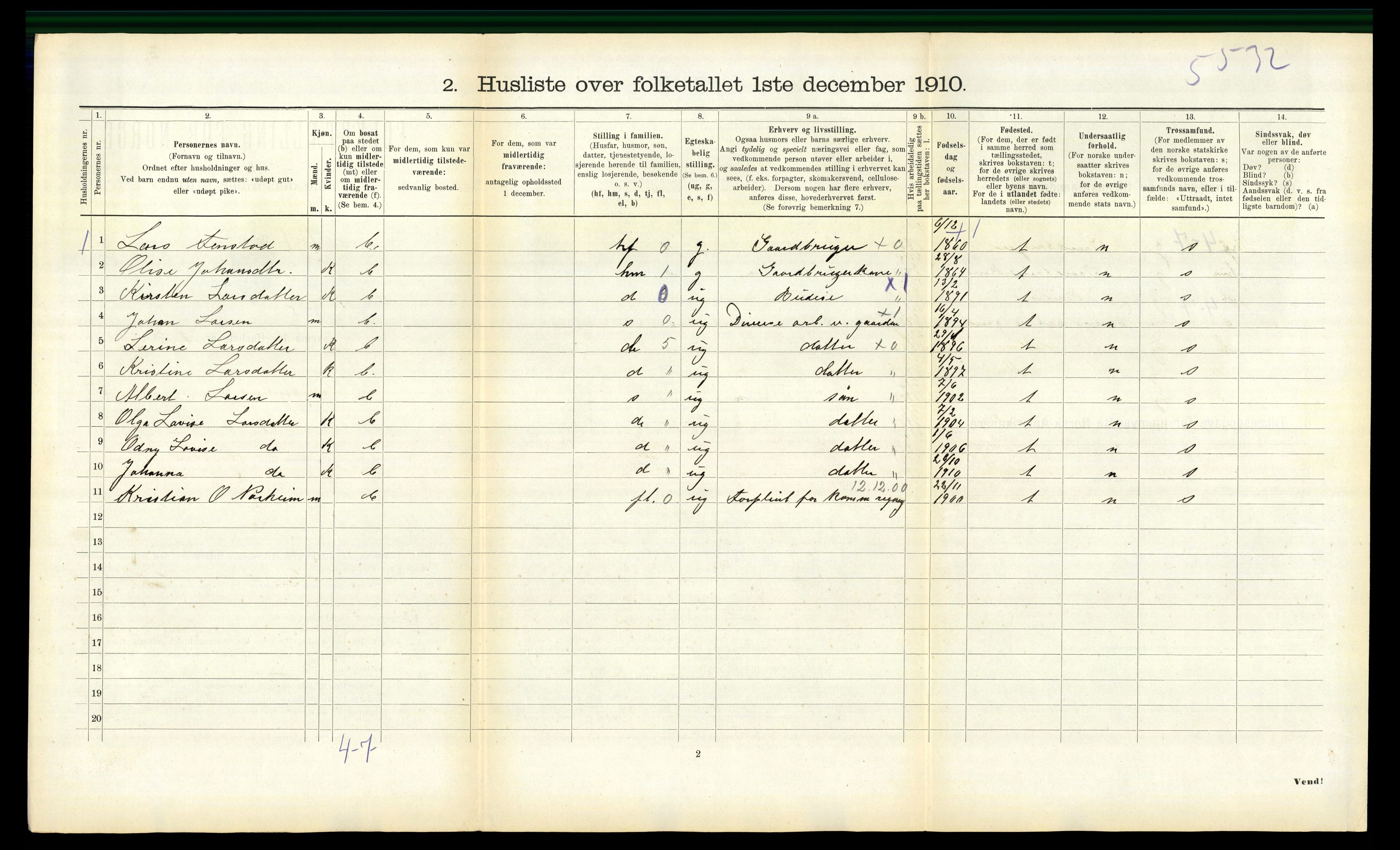 RA, 1910 census for Stadsbygd, 1910, p. 402