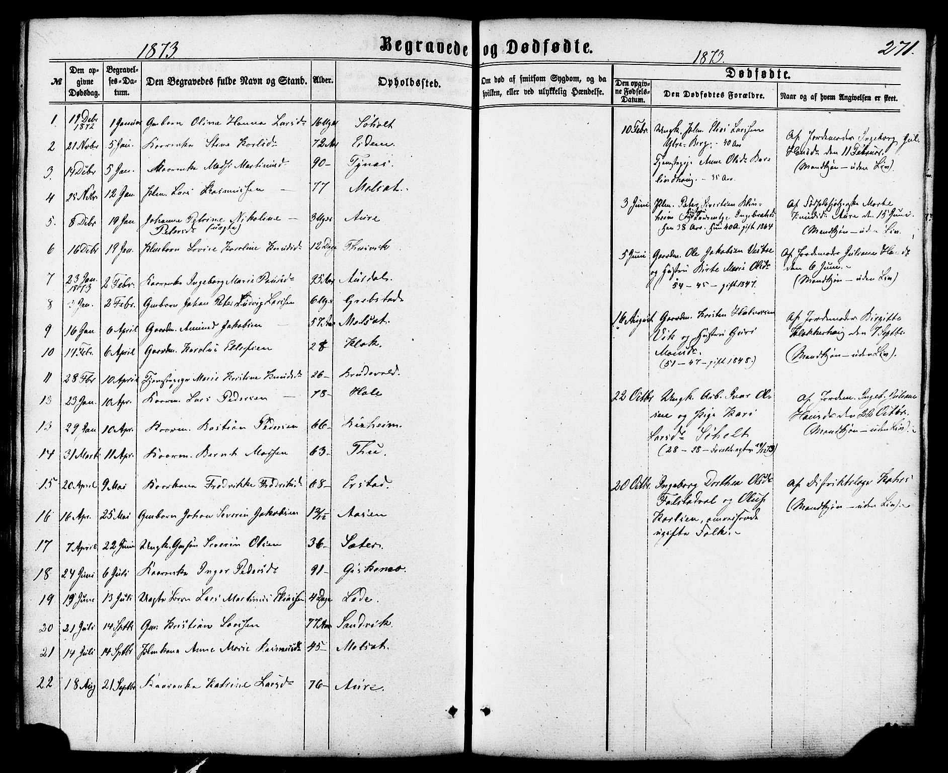 Ministerialprotokoller, klokkerbøker og fødselsregistre - Møre og Romsdal, SAT/A-1454/522/L0314: Parish register (official) no. 522A09, 1863-1877, p. 271