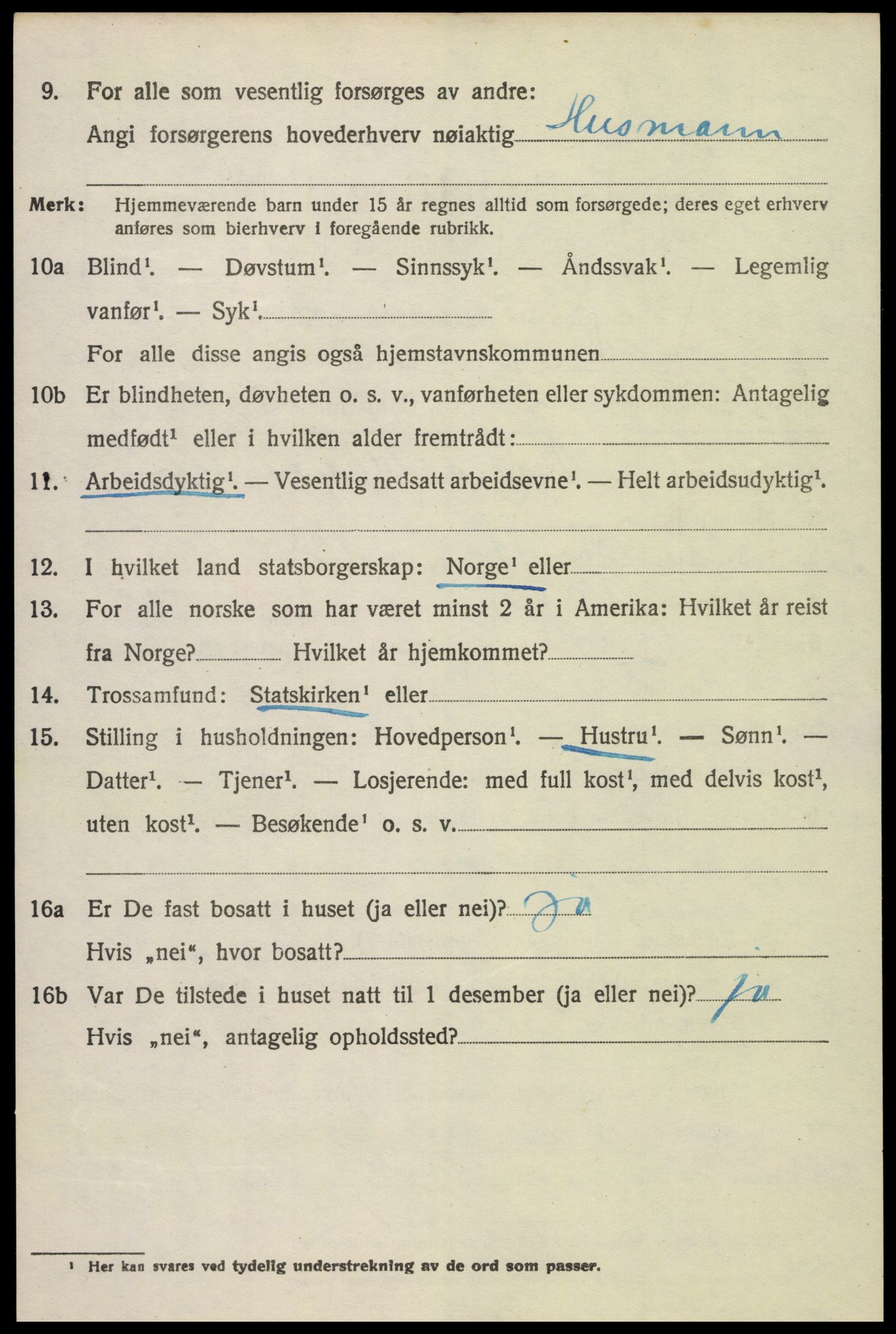 SAH, 1920 census for Vang (Hedmark), 1920, p. 15384