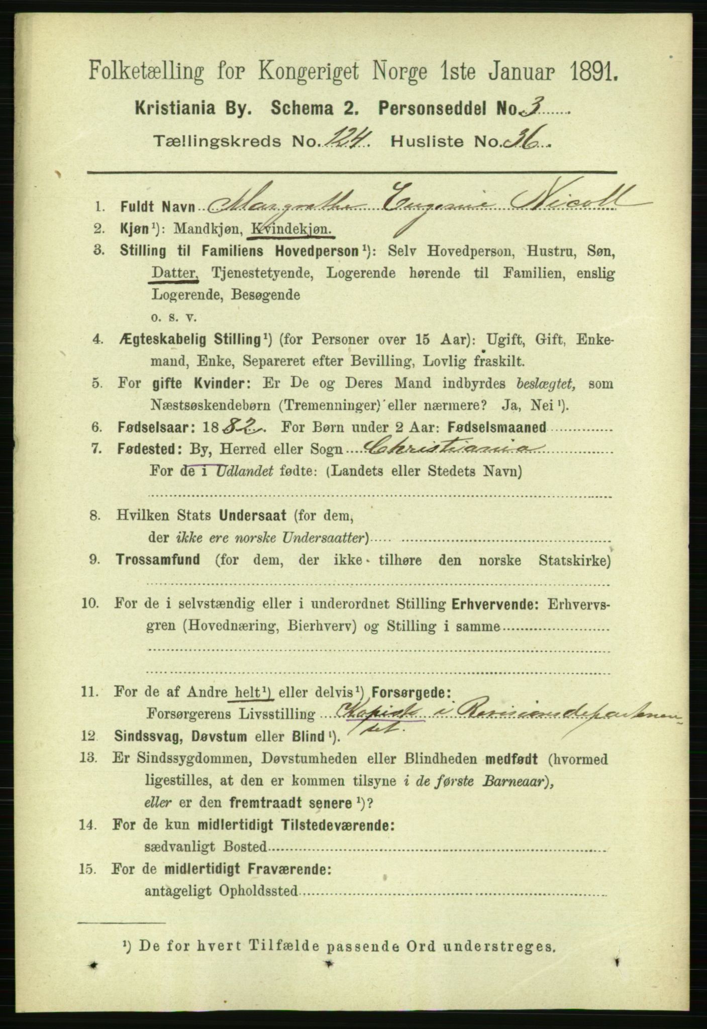 RA, 1891 census for 0301 Kristiania, 1891, p. 66140