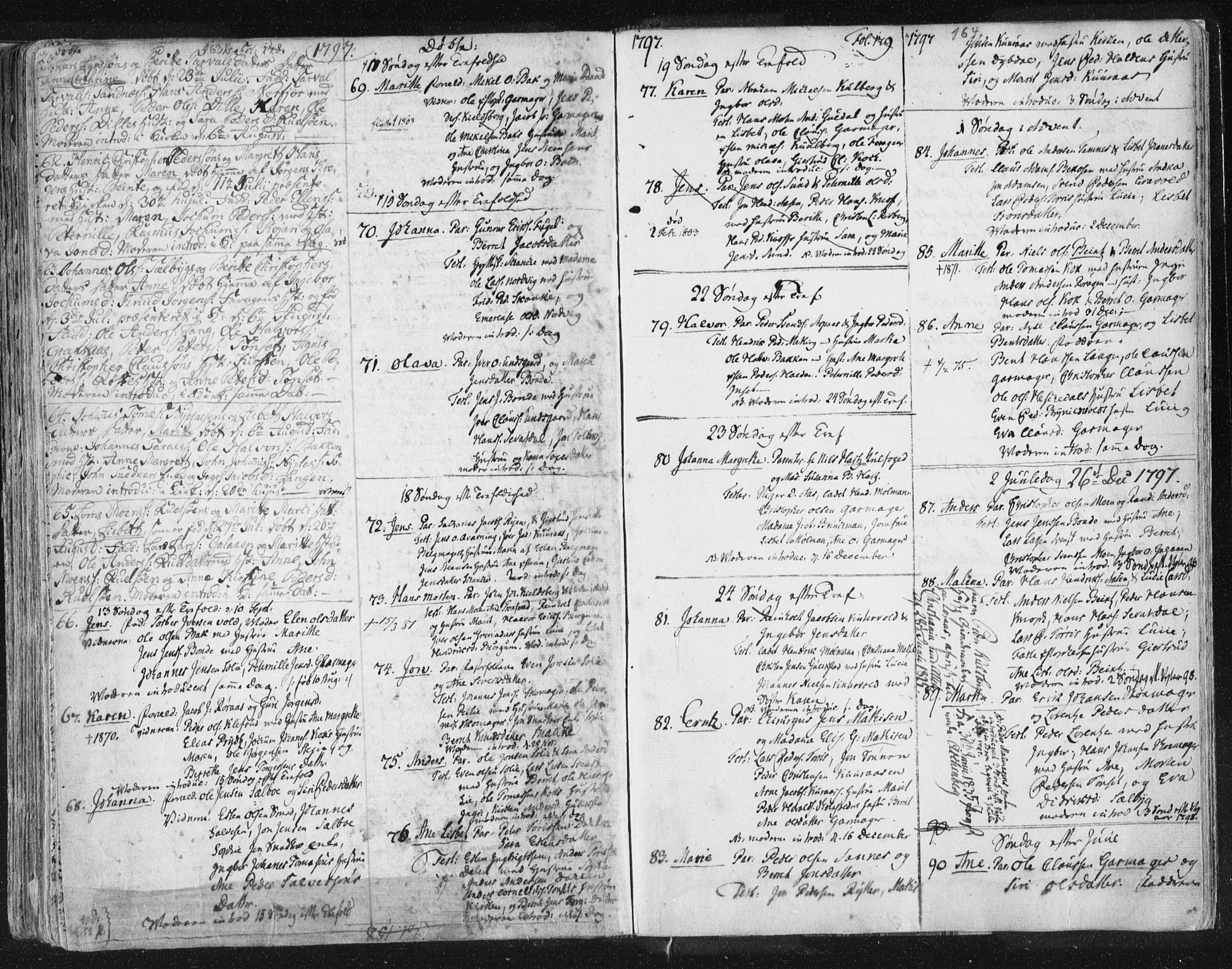 Ministerialprotokoller, klokkerbøker og fødselsregistre - Sør-Trøndelag, SAT/A-1456/681/L0926: Parish register (official) no. 681A04, 1767-1797, p. 164