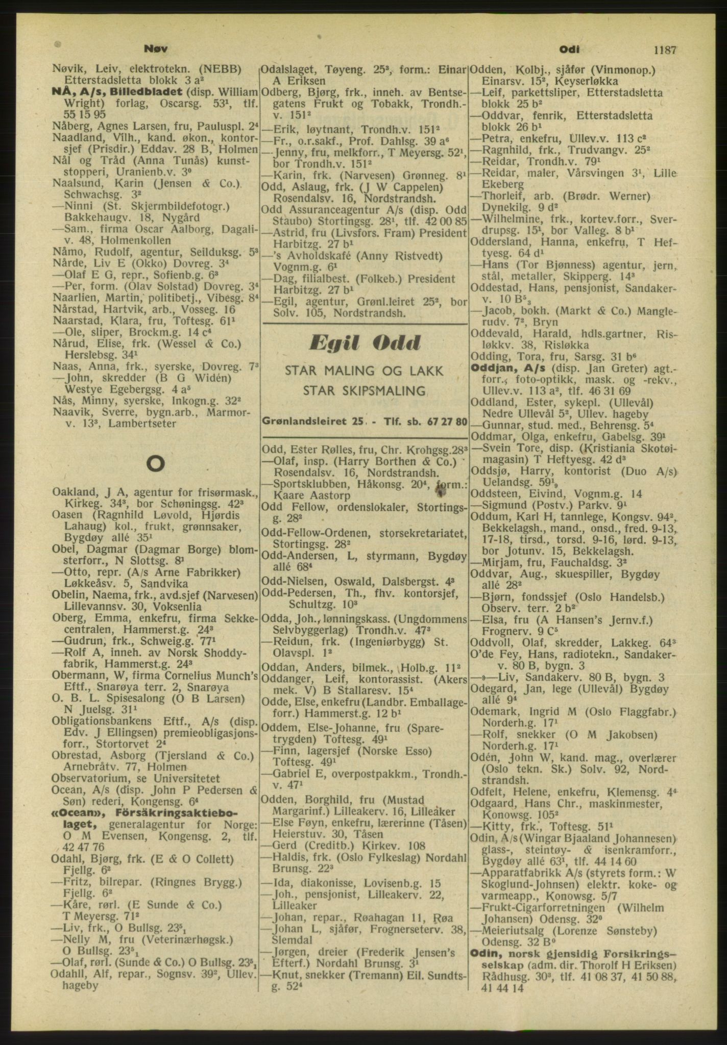 Kristiania/Oslo adressebok, PUBL/-, 1954, p. 1187
