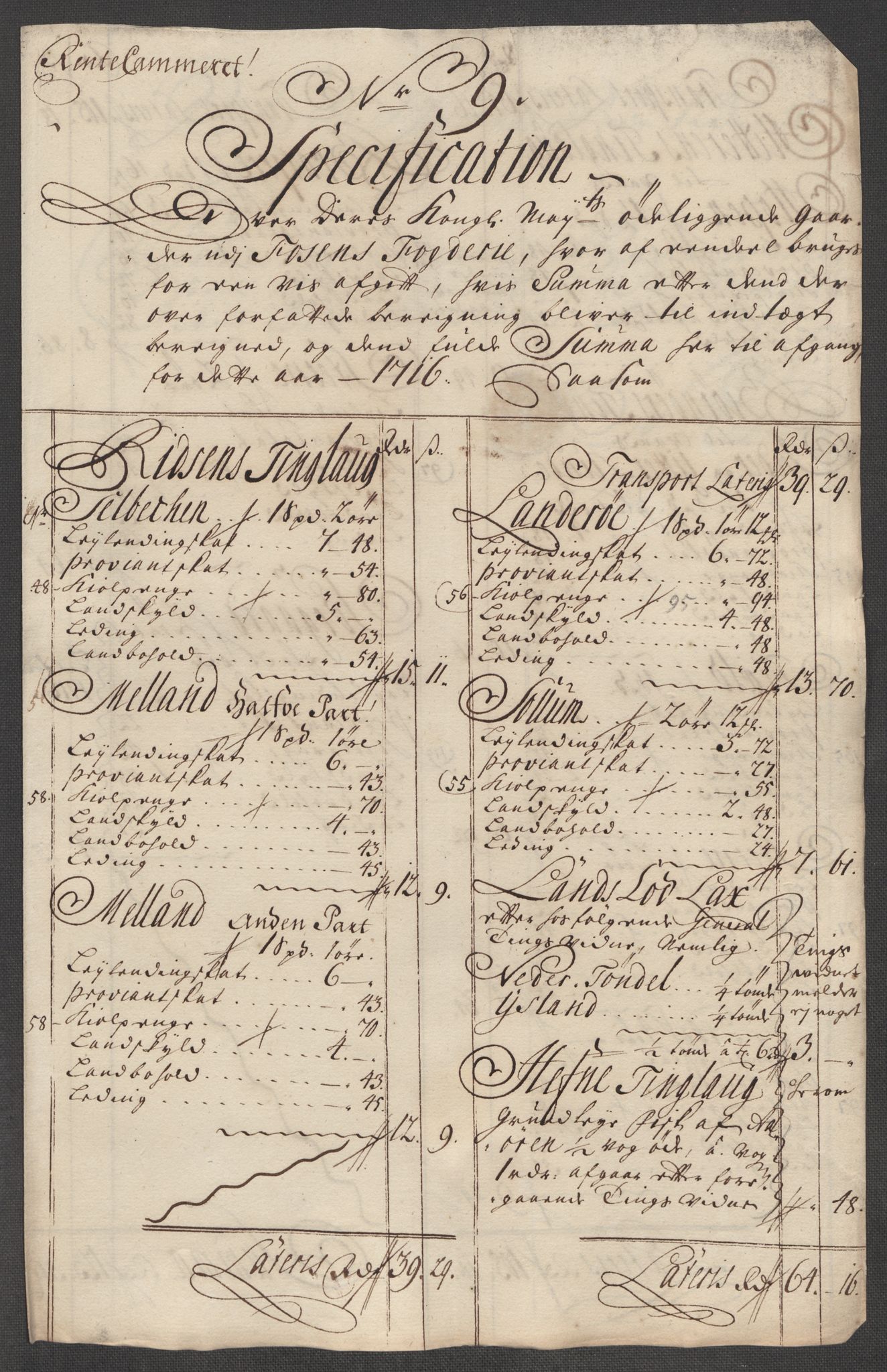 Rentekammeret inntil 1814, Reviderte regnskaper, Fogderegnskap, AV/RA-EA-4092/R57/L3864: Fogderegnskap Fosen, 1716, p. 204