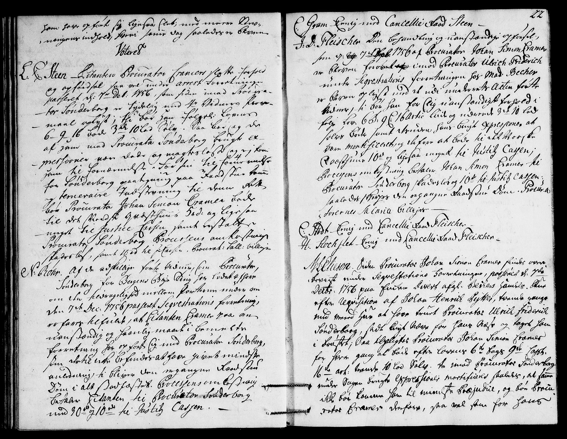 Overhoffretten 1667-1797, AV/RA-EA-2884/Ac/L0196: Voteringsprotokoll, 1759, p. 21b-22a