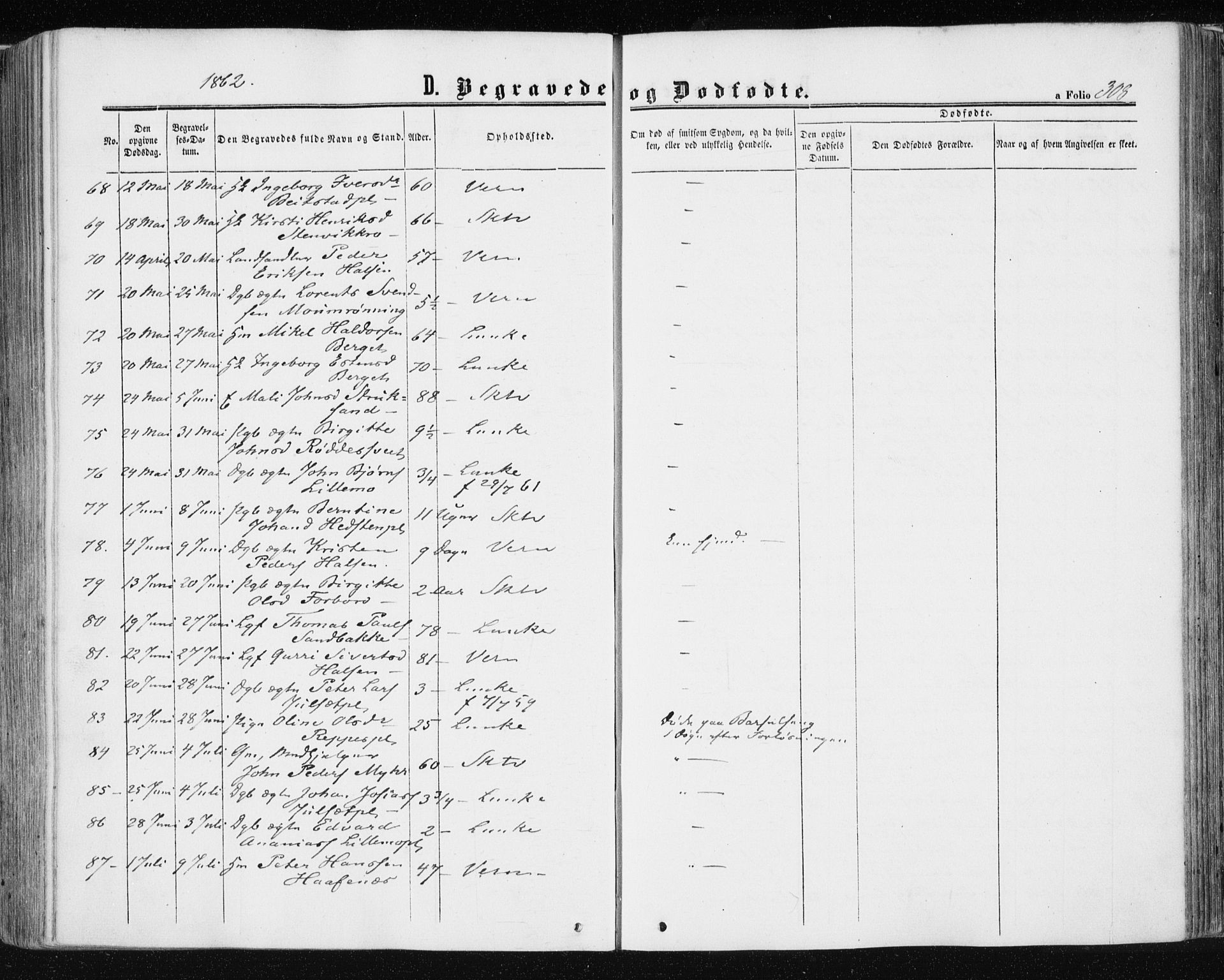 Ministerialprotokoller, klokkerbøker og fødselsregistre - Nord-Trøndelag, AV/SAT-A-1458/709/L0075: Parish register (official) no. 709A15, 1859-1870, p. 308