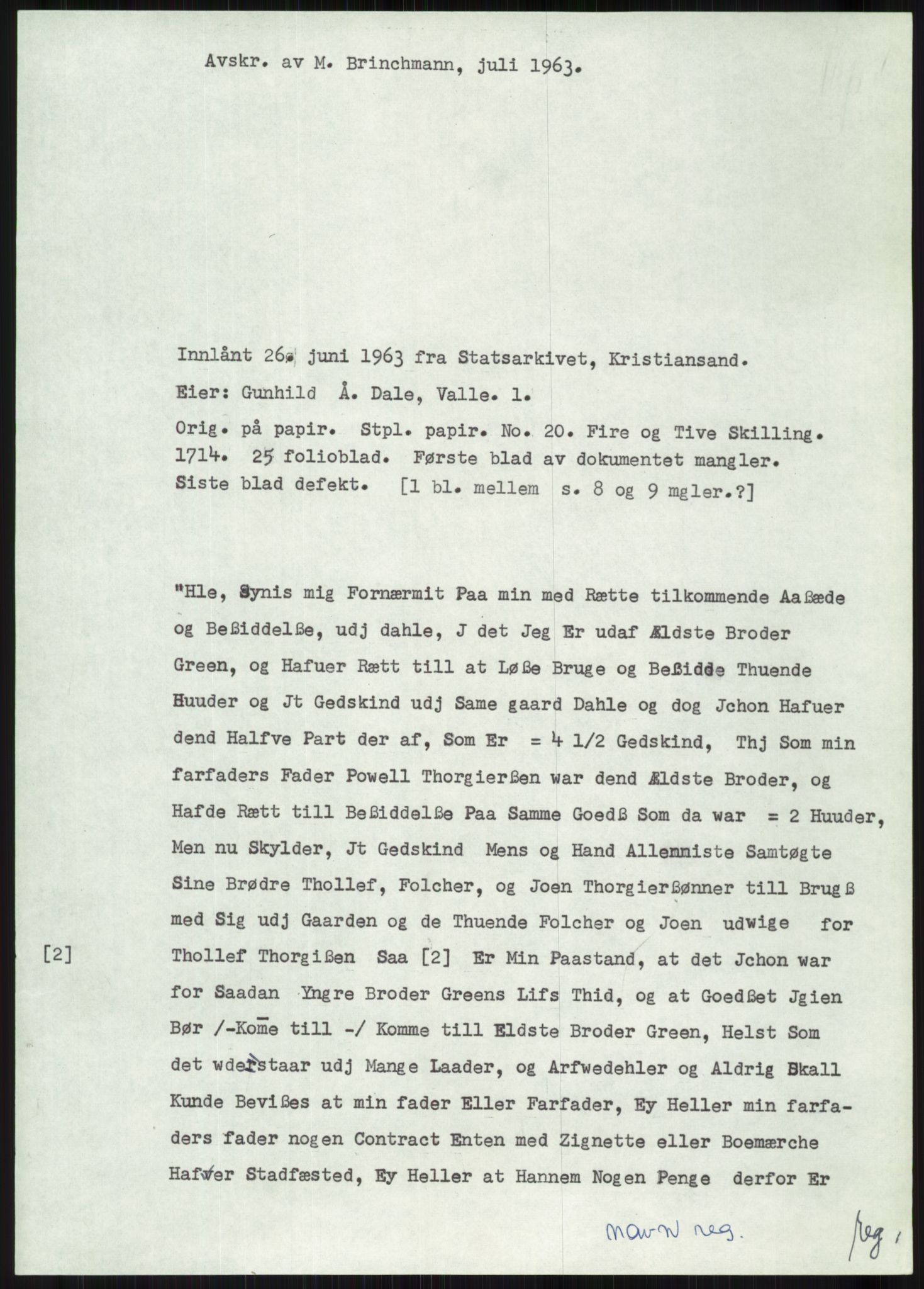 Samlinger til kildeutgivelse, Diplomavskriftsamlingen, AV/RA-EA-4053/H/Ha, p. 1595