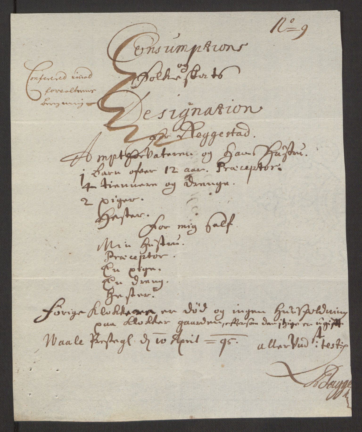 Rentekammeret inntil 1814, Reviderte regnskaper, Fogderegnskap, AV/RA-EA-4092/R32/L1867: Fogderegnskap Jarlsberg grevskap, 1694-1696, p. 169