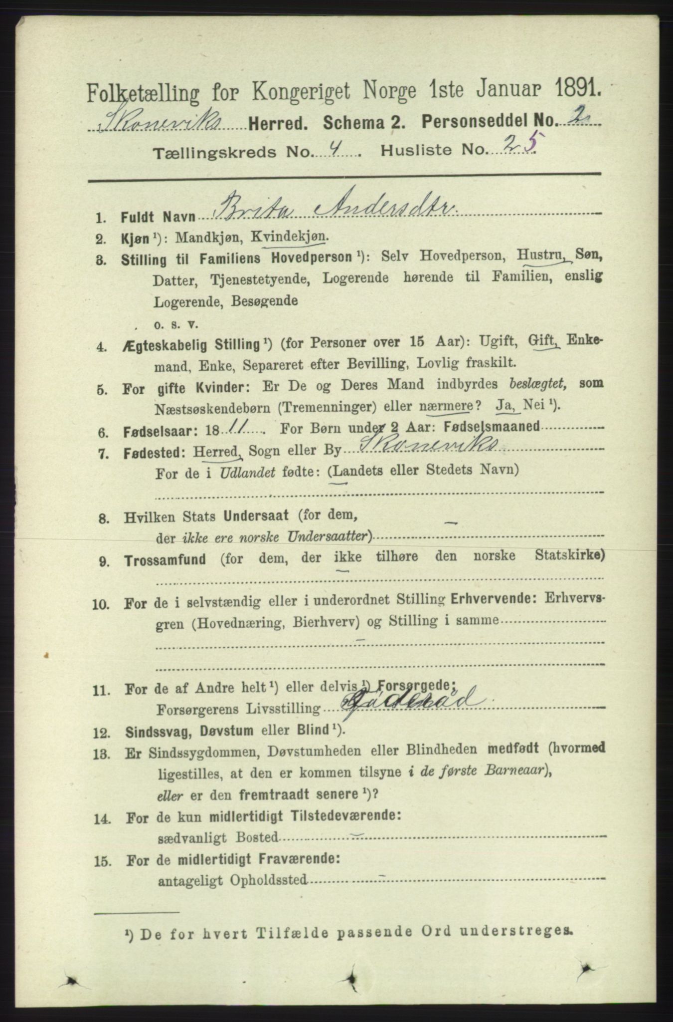 RA, 1891 census for 1212 Skånevik, 1891, p. 972