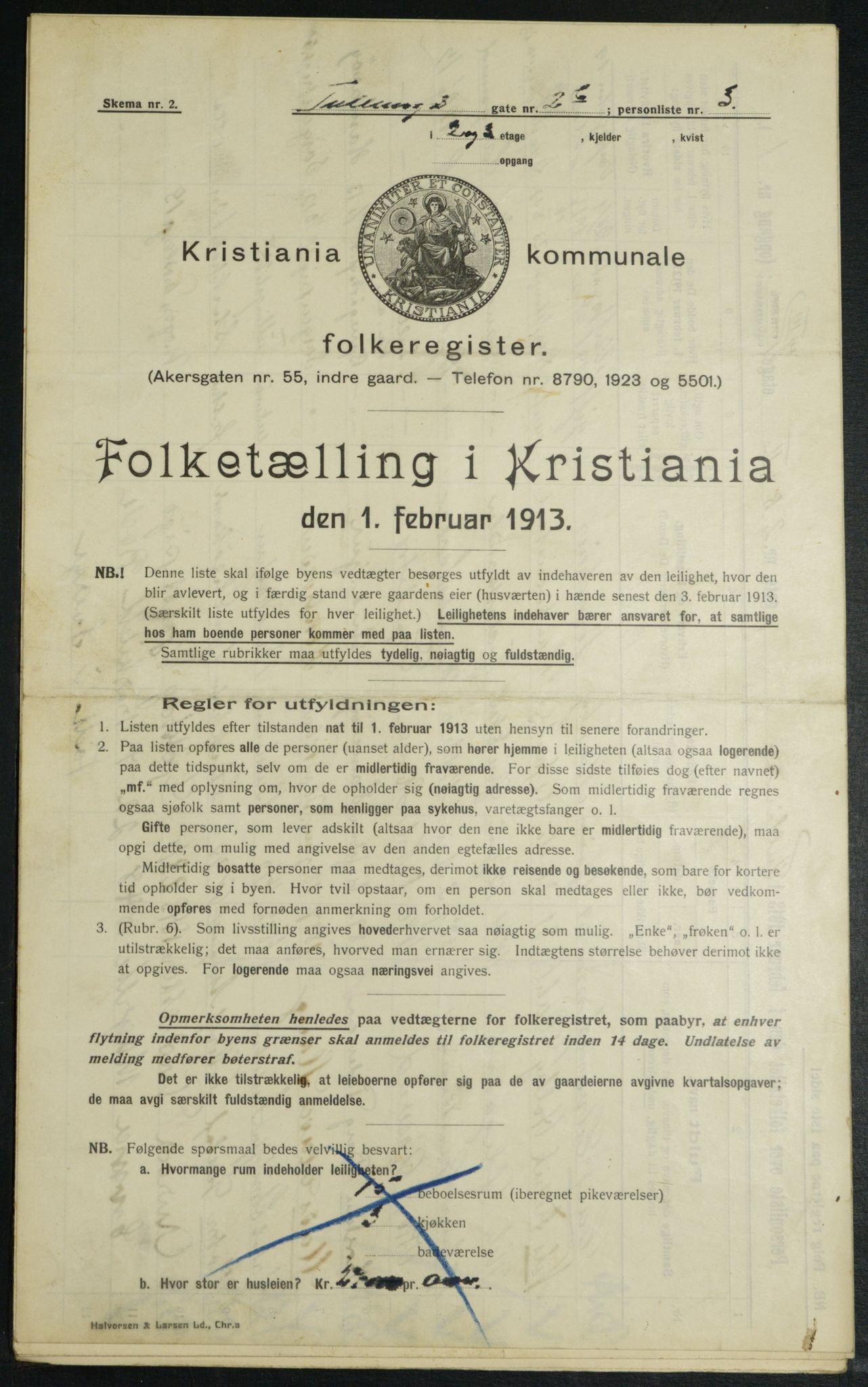 OBA, Municipal Census 1913 for Kristiania, 1913, p. 117324