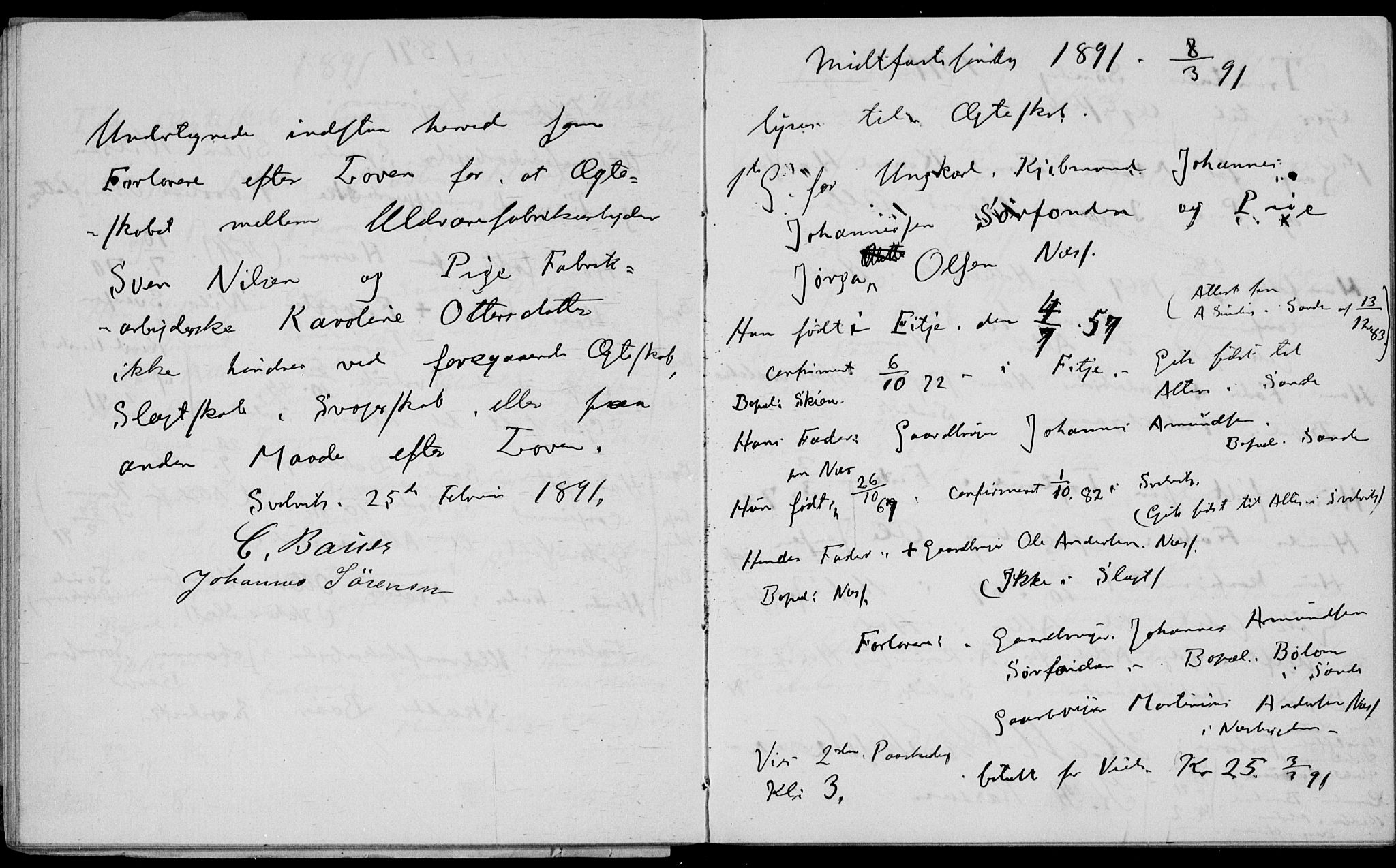 Strømm kirkebøker, AV/SAKO-A-322/H/Ha/L0001: Banns register no. 1, 1887-1892