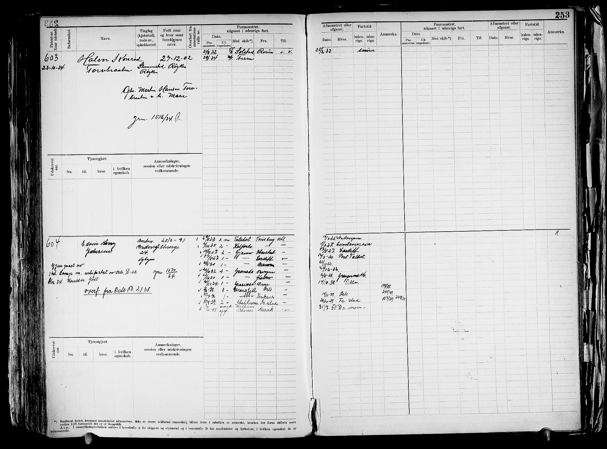 Drammen innrulleringsdistrikt, SAKO/A-781/F/Fd/L0003: Maskinist- og fyrbøterrulle, 1904-1948, p. 260