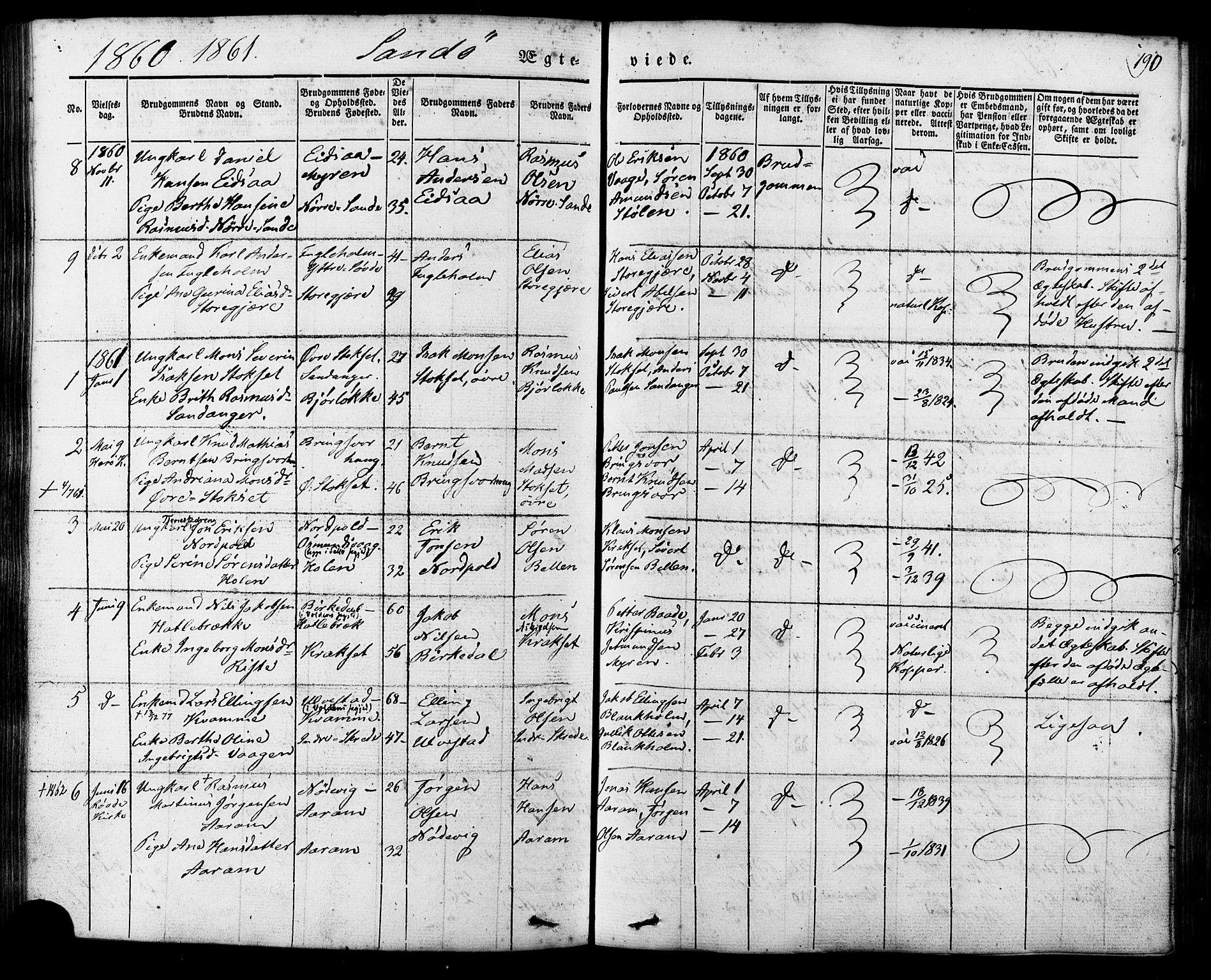 Ministerialprotokoller, klokkerbøker og fødselsregistre - Møre og Romsdal, AV/SAT-A-1454/503/L0034: Parish register (official) no. 503A02, 1841-1884, p. 190