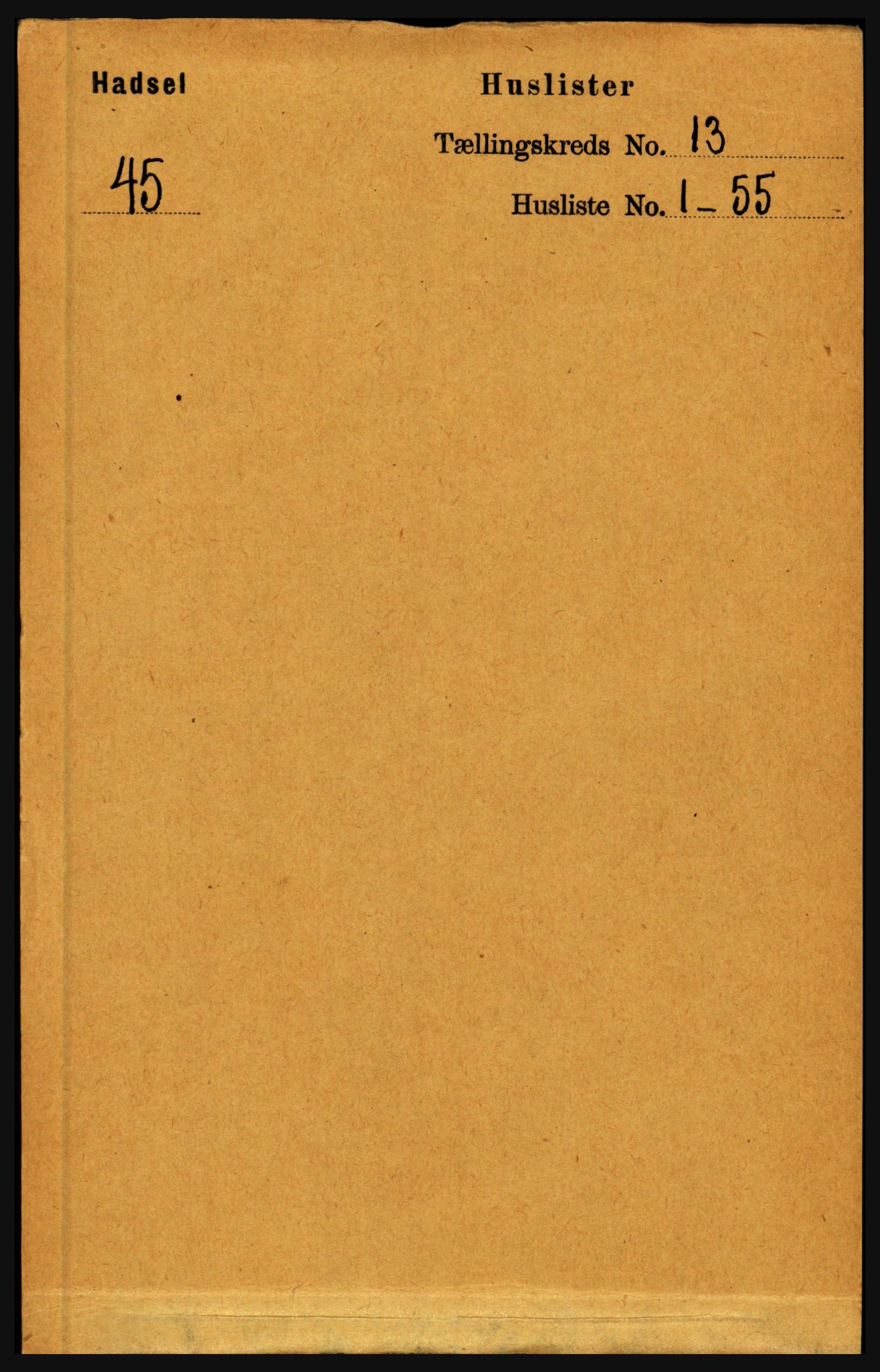 RA, 1891 census for 1866 Hadsel, 1891, p. 5765