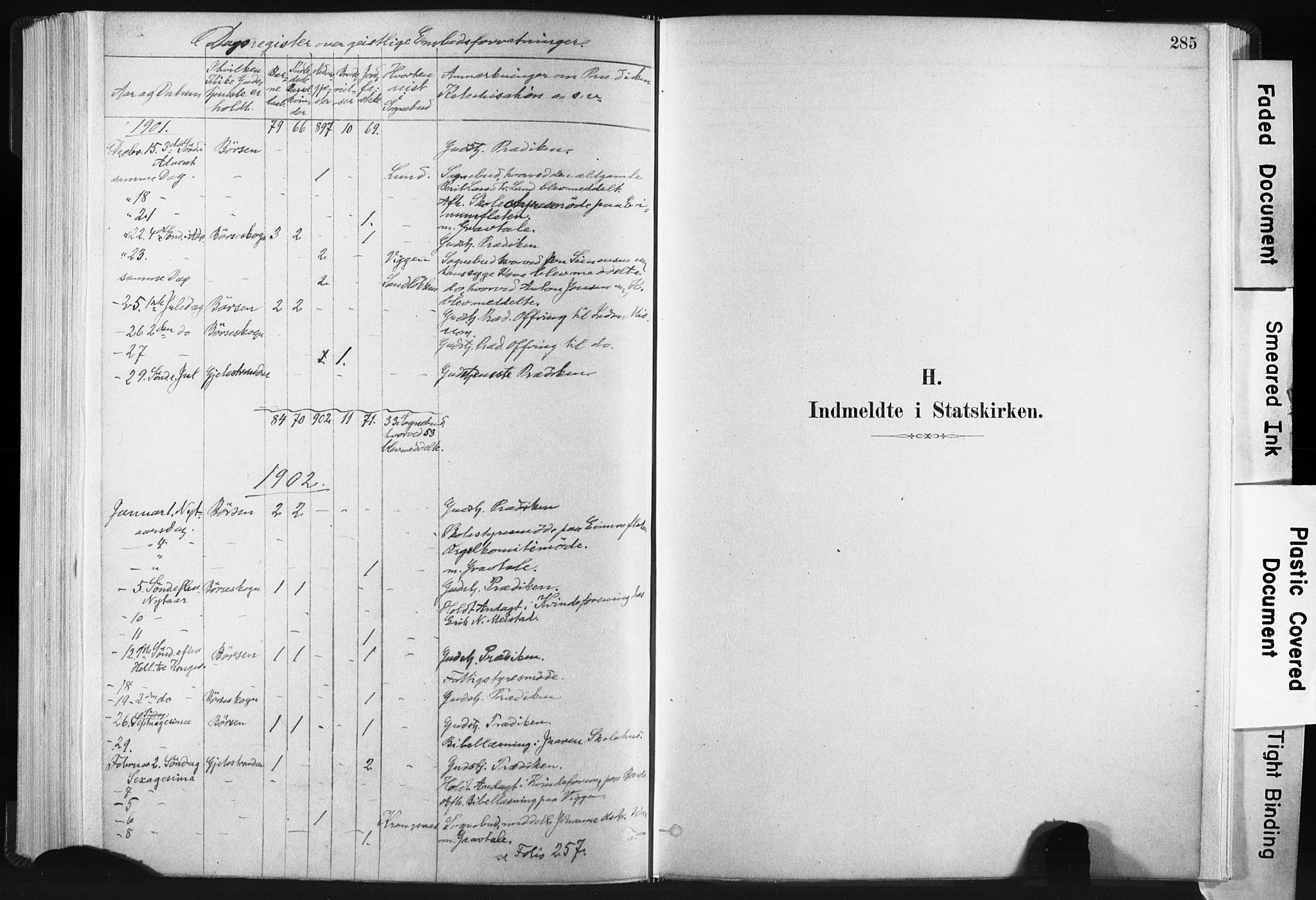 Ministerialprotokoller, klokkerbøker og fødselsregistre - Sør-Trøndelag, SAT/A-1456/665/L0773: Parish register (official) no. 665A08, 1879-1905, p. 285