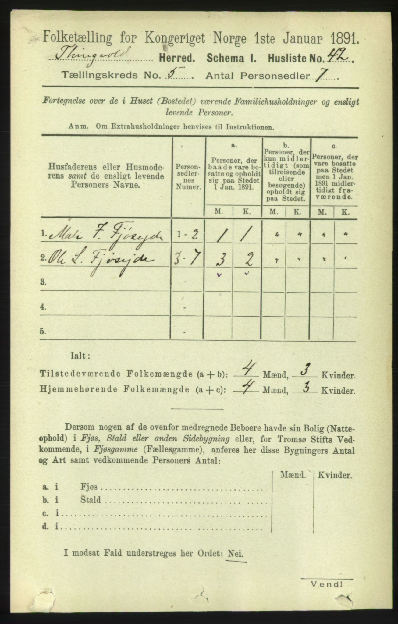 RA, 1891 census for 1560 Tingvoll, 1891, p. 2047