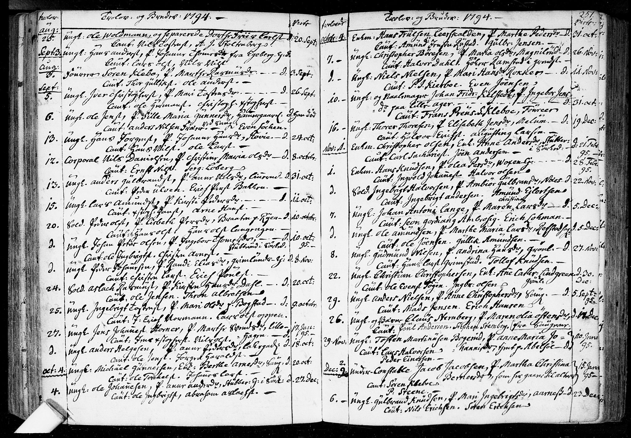 Aker prestekontor kirkebøker, SAO/A-10861/F/L0010: Parish register (official) no. 10, 1786-1809, p. 251
