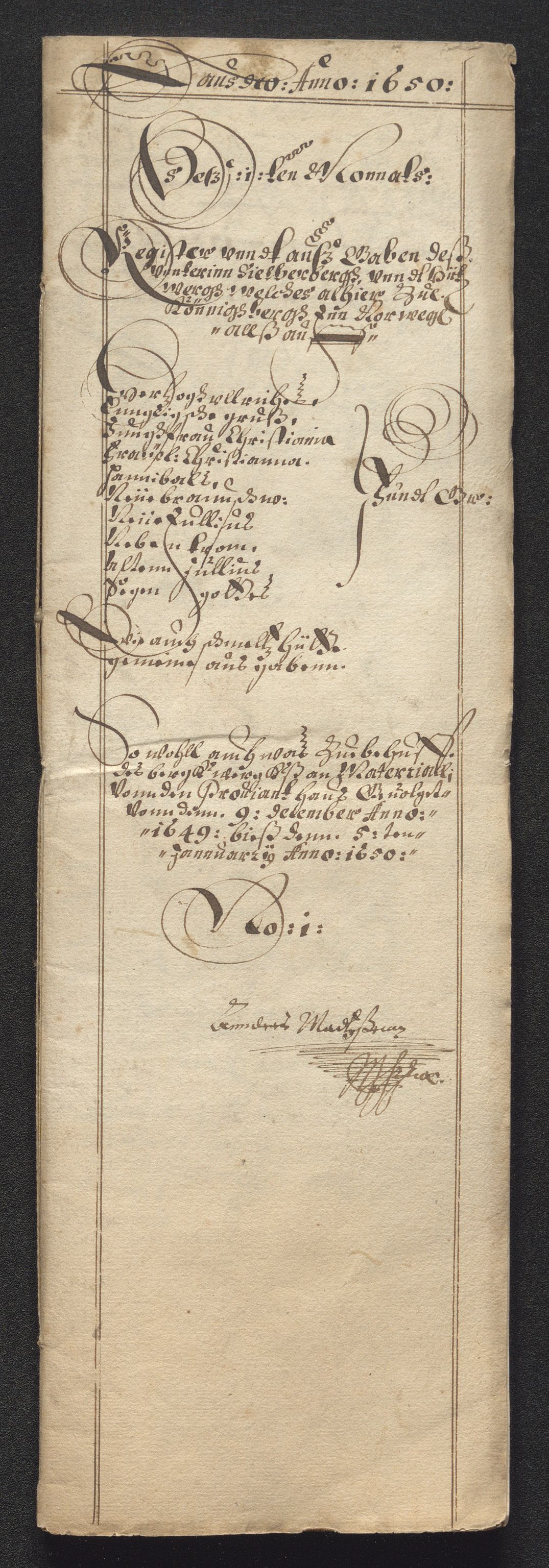 Kongsberg Sølvverk 1623-1816, SAKO/EA-3135/001/D/Dc/Dcd/L0024: Utgiftsregnskap for gruver m.m. , 1650, p. 280