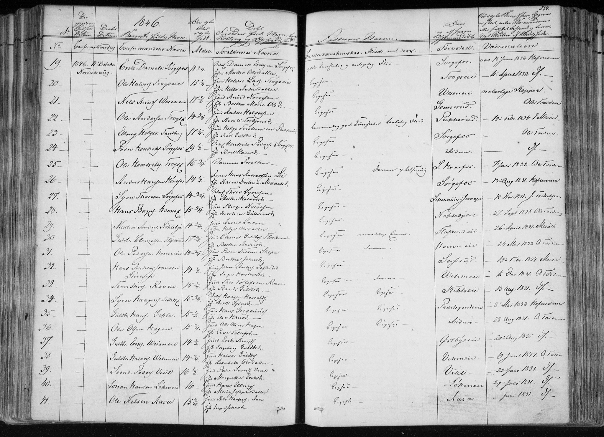 Norderhov kirkebøker, AV/SAKO-A-237/F/Fa/L0010: Parish register (official) no. 10, 1837-1847, p. 234