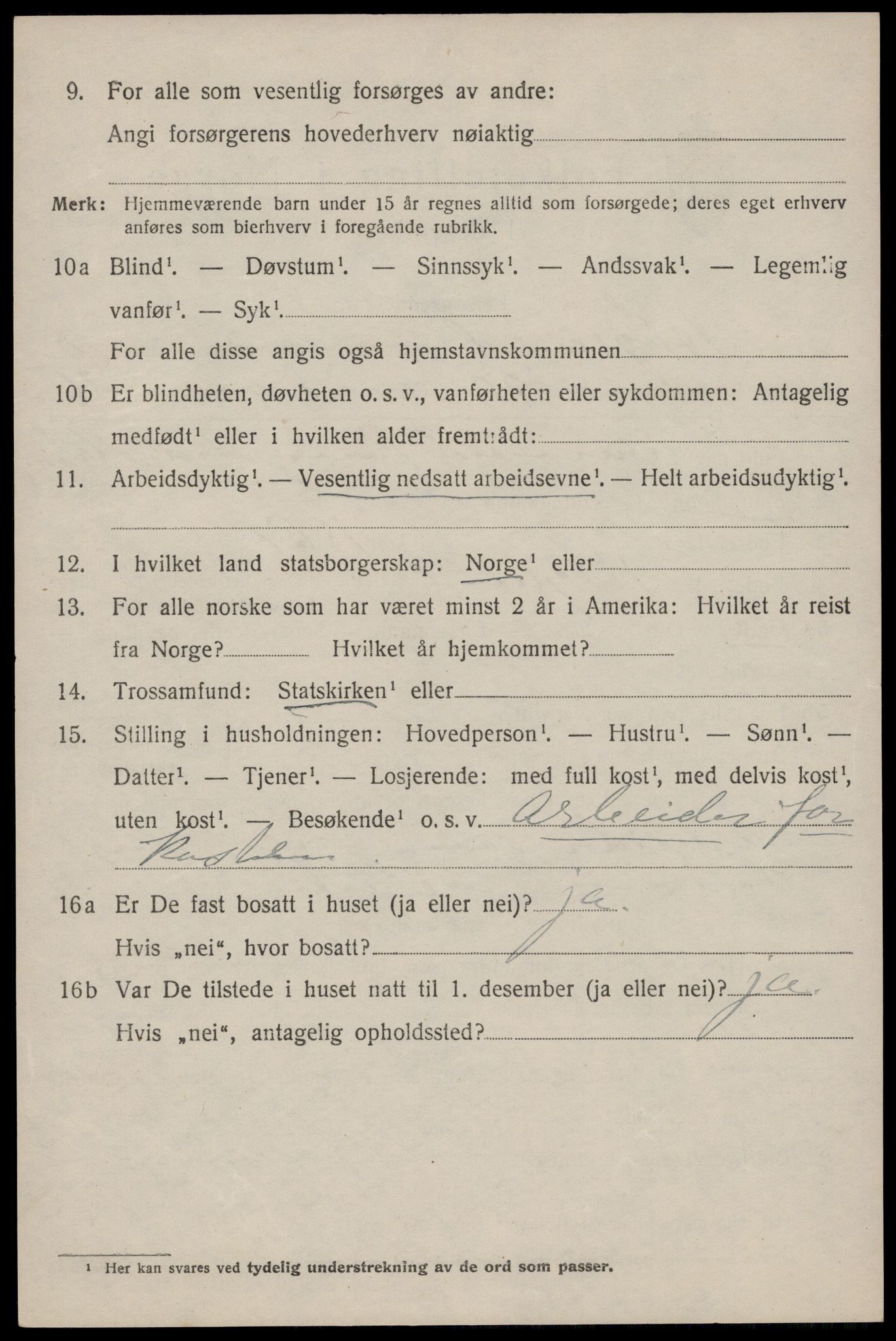 SAST, 1920 census for Høyland, 1920, p. 7821