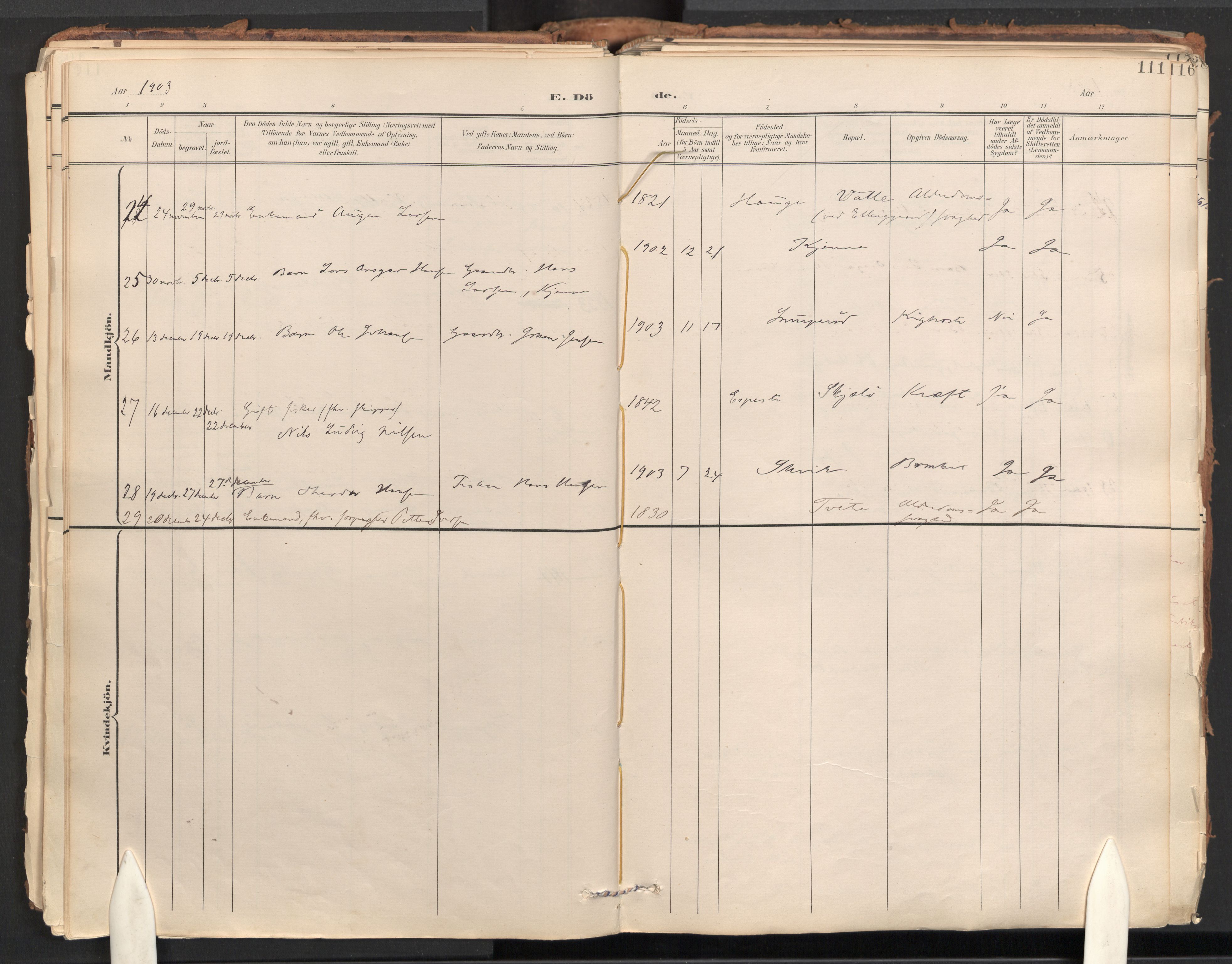 Onsøy prestekontor Kirkebøker, AV/SAO-A-10914/F/Fa/L0009: Parish register (official) no. I 9, 1899-1966, p. 111