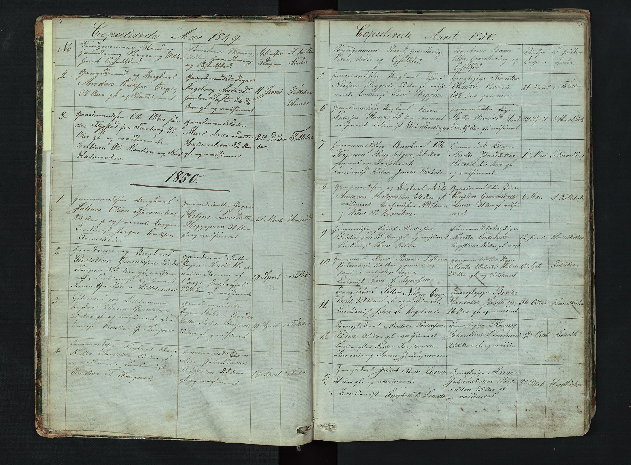 Gausdal prestekontor, SAH/PREST-090/H/Ha/Hab/L0006: Parish register (copy) no. 6, 1846-1893, p. 4-5