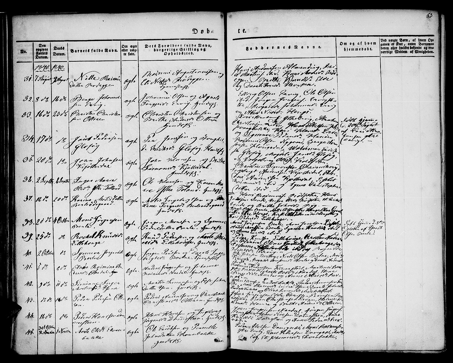 Davik sokneprestembete, SAB/A-79701/H/Haa/Haaa/L0004: Parish register (official) no. A 4, 1830-1849, p. 53