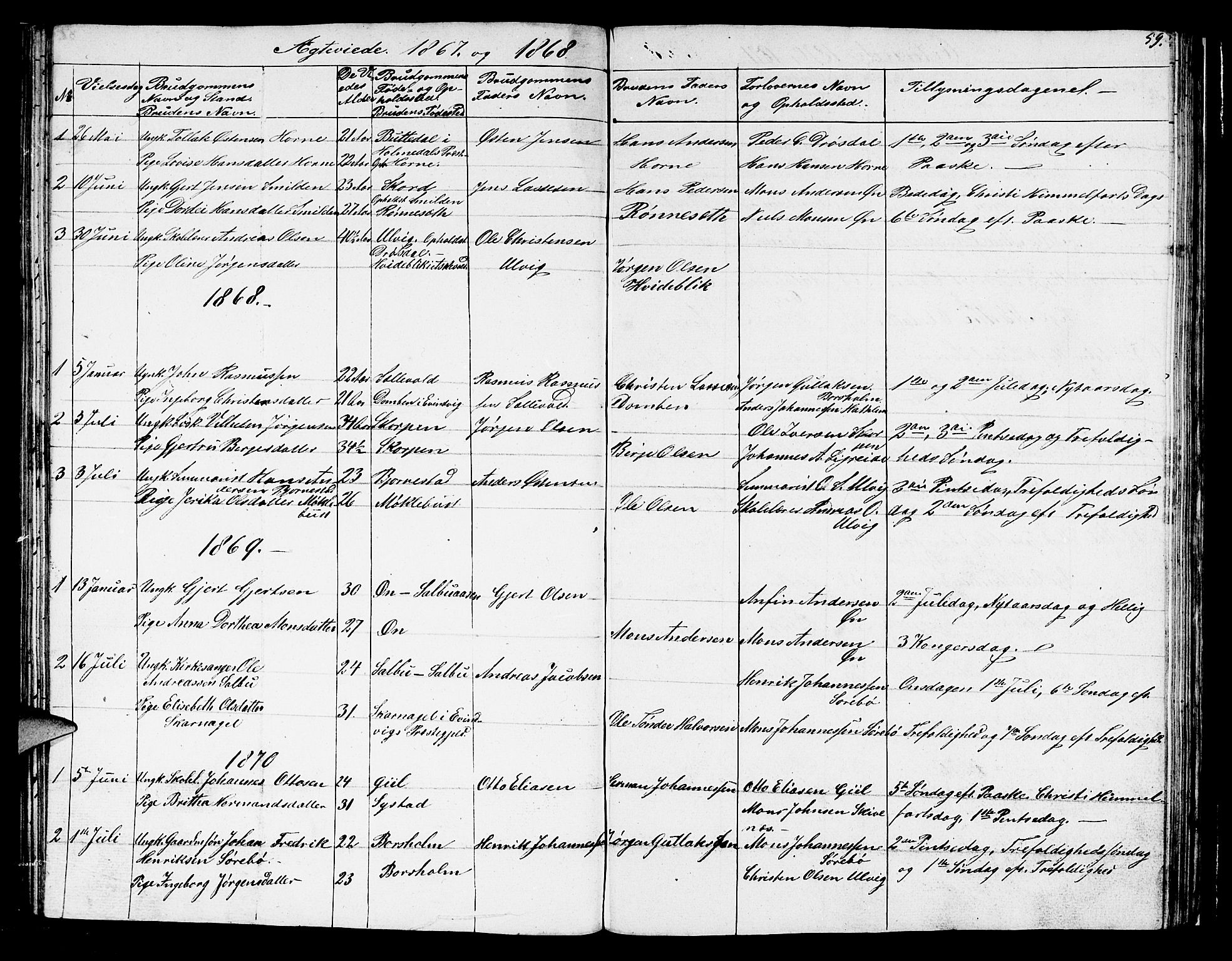 Hyllestad sokneprestembete, SAB/A-80401: Parish register (copy) no. C 1, 1853-1873, p. 59