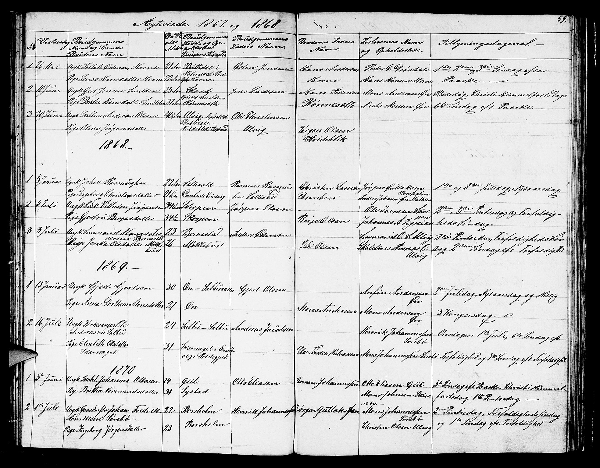 Hyllestad sokneprestembete, AV/SAB-A-80401: Parish register (copy) no. C 1, 1853-1873, p. 59